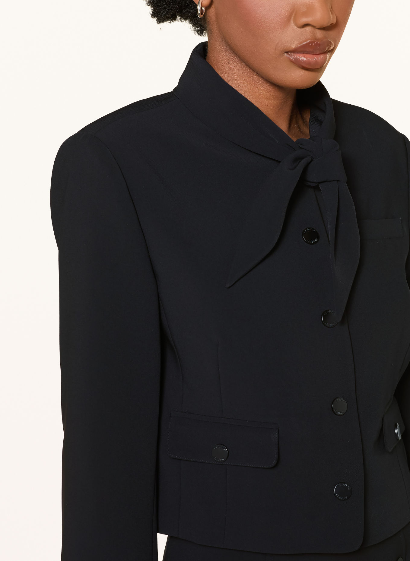 CLAUDIE PIERLOT Blazer mit abnehmbarem Kragen: SCHWARZ