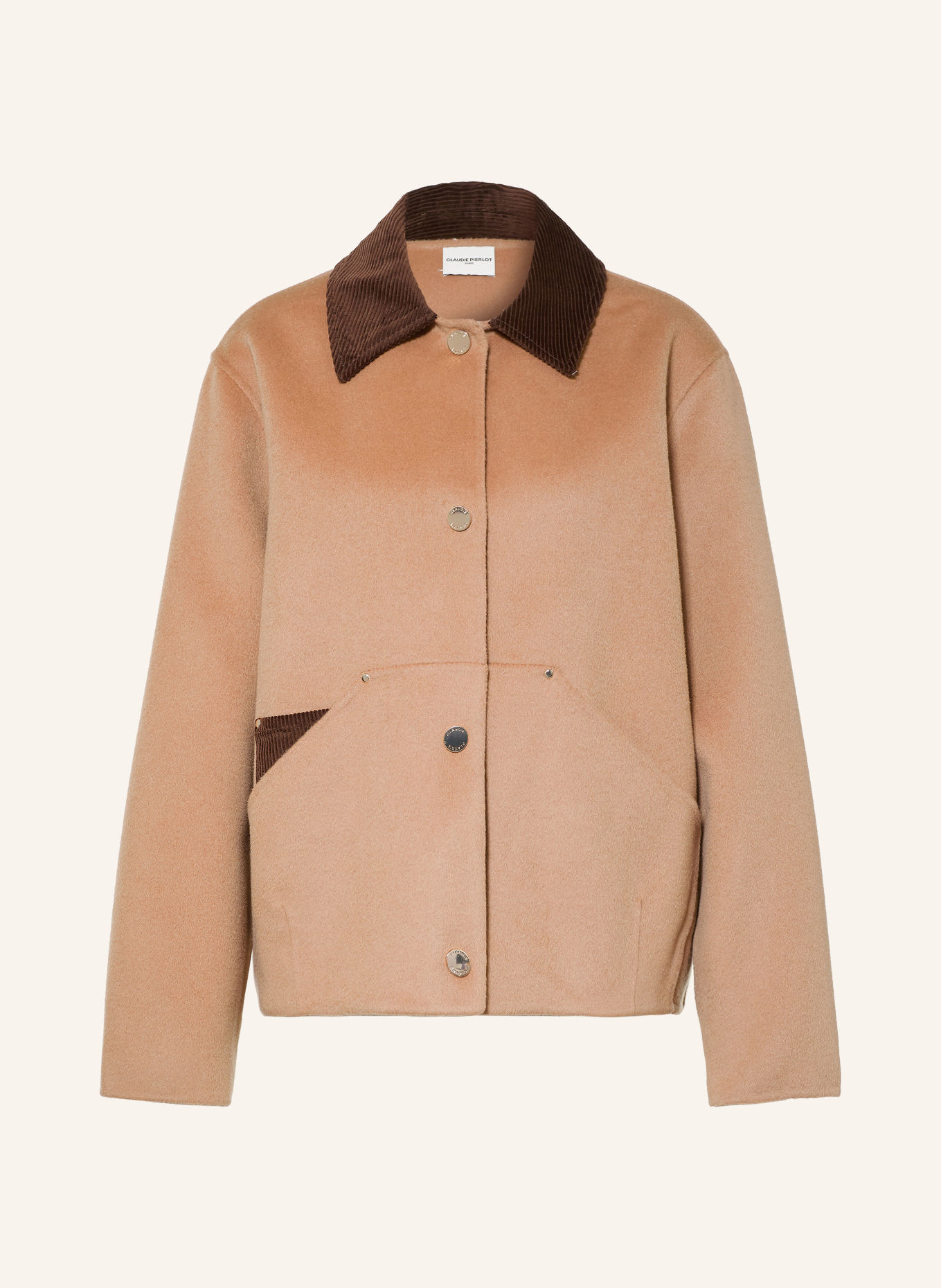 CLAUDIE PIERLOT Jacke: BEIGE / DUNKELBRAUN