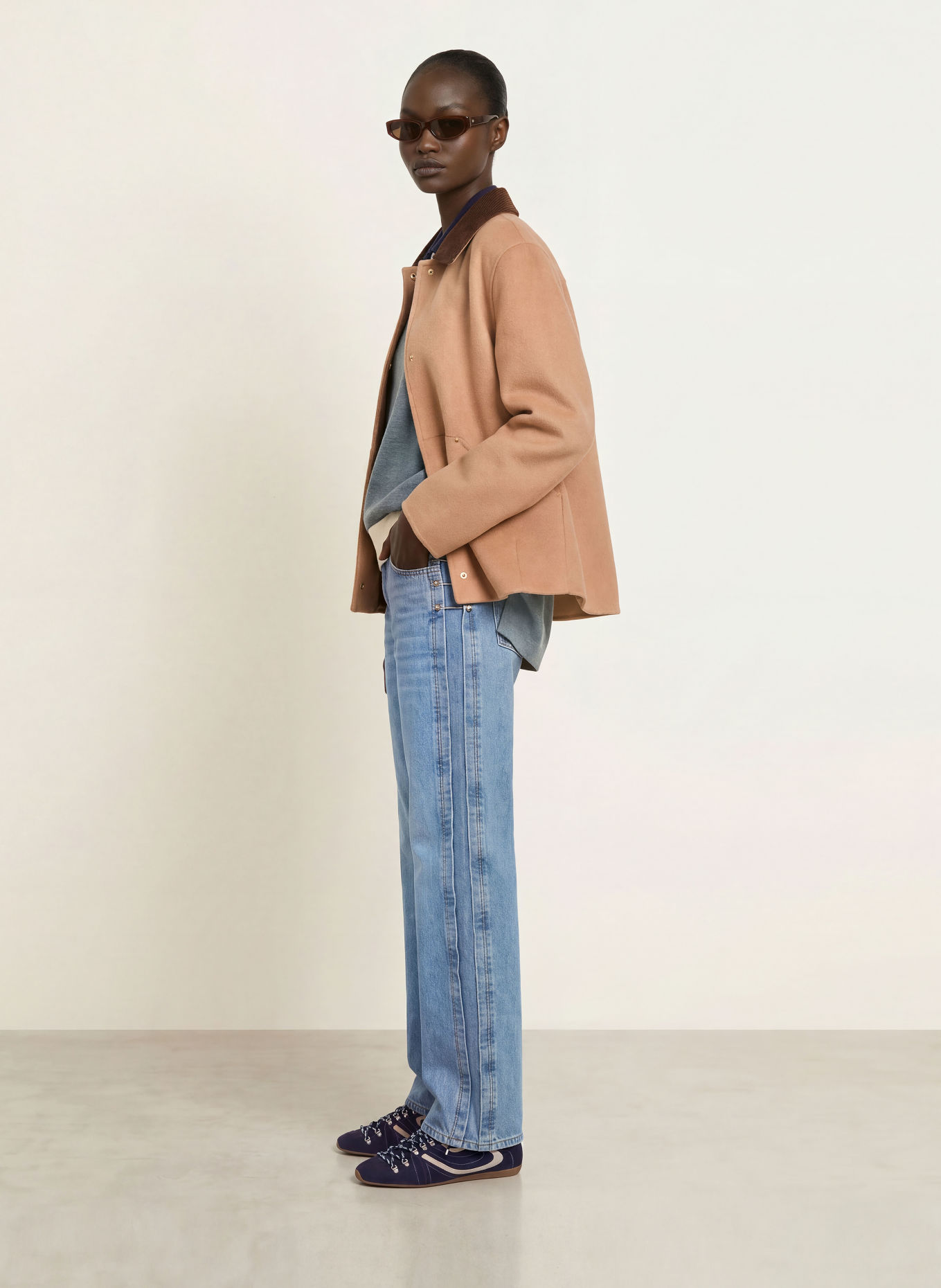CLAUDIE PIERLOT Jacke: BEIGE / DUNKELBRAUN