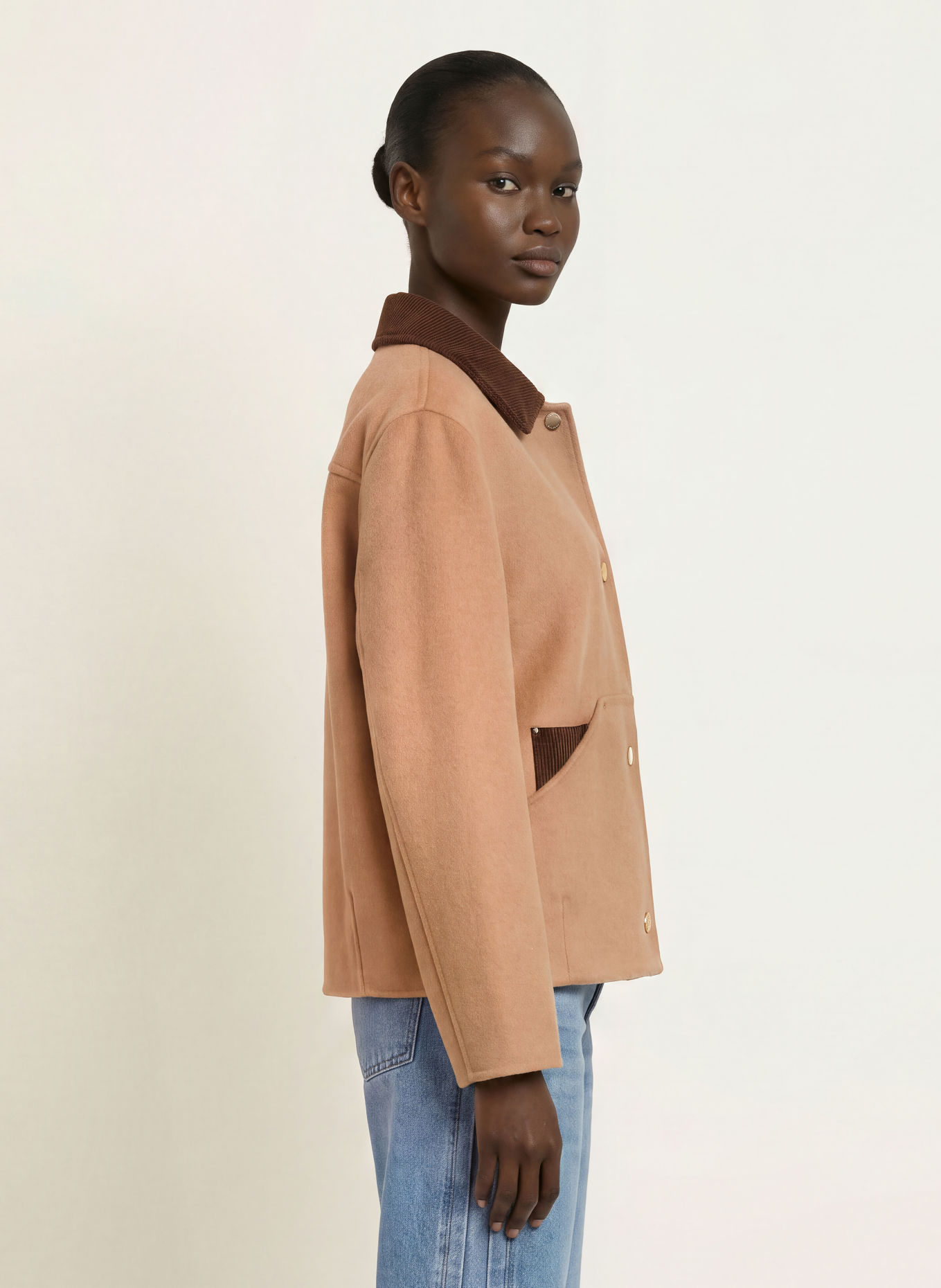 CLAUDIE PIERLOT Jacke: BEIGE / DUNKELBRAUN