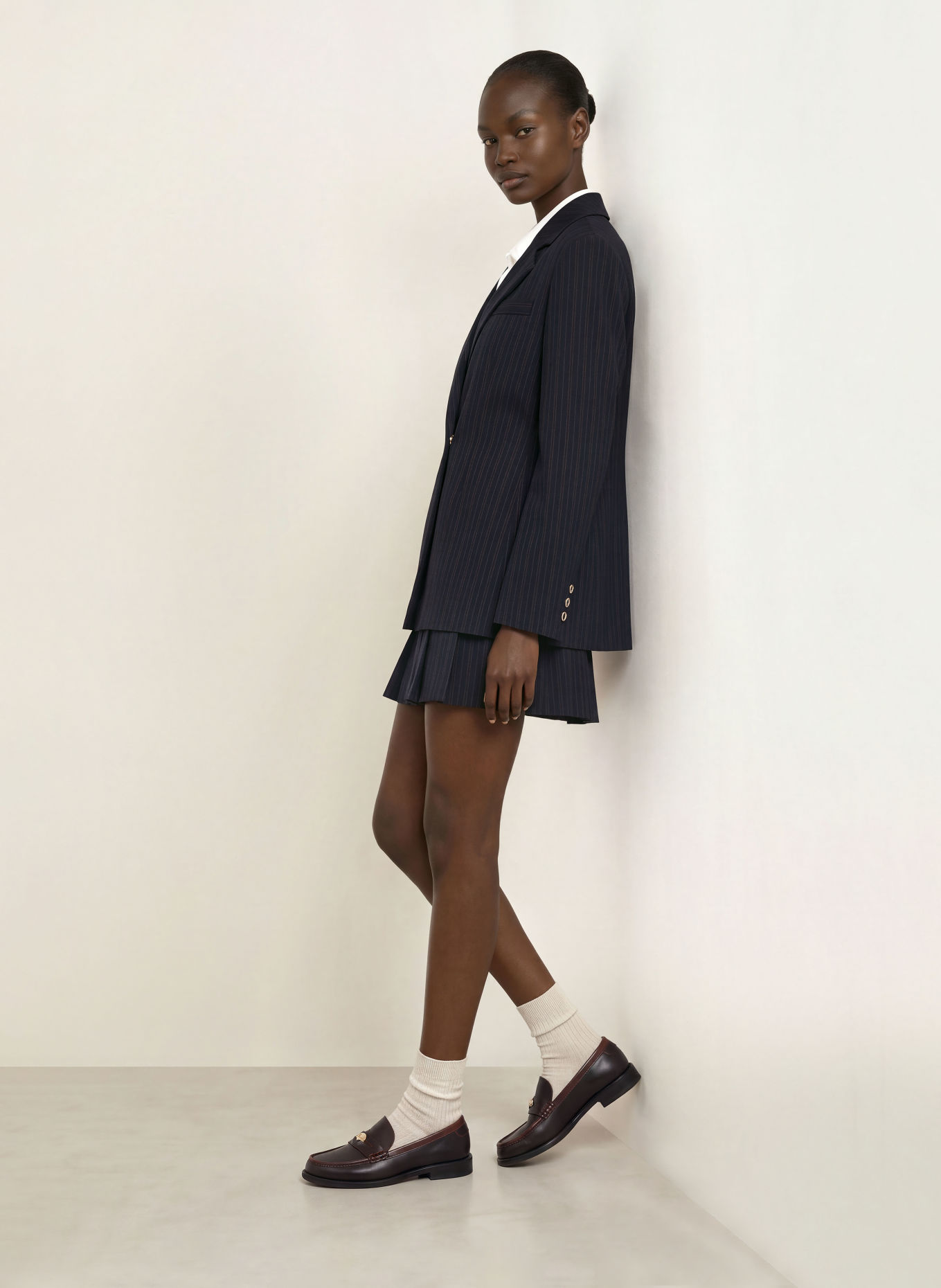 CLAUDIE PIERLOT Blazer: DUNKELBLAU / DUNKELROT / DUNKELGELB