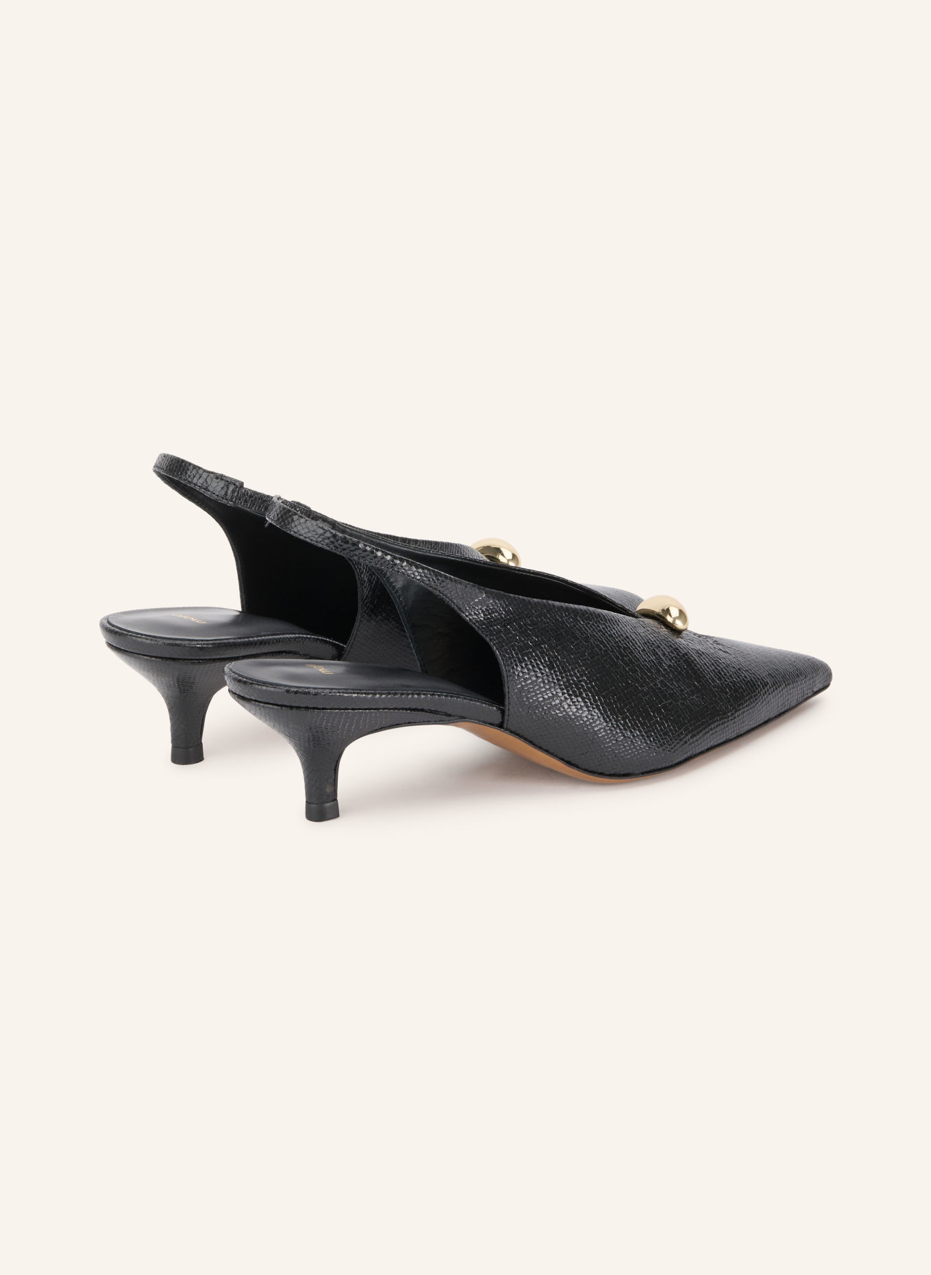 maje Czółenka typu slingback: CZARNY