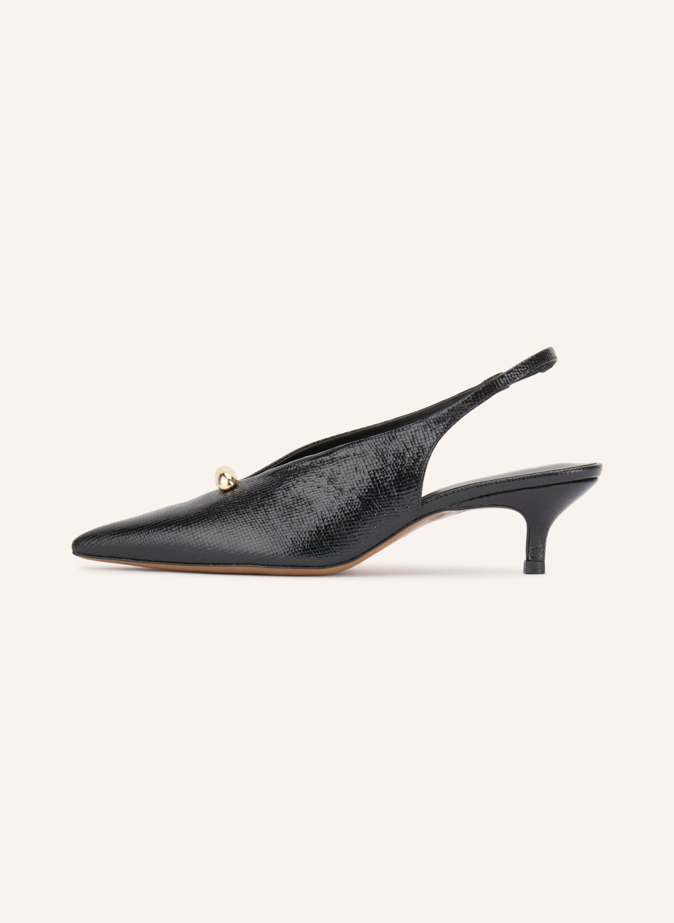 maje Czółenka typu slingback: CZARNY