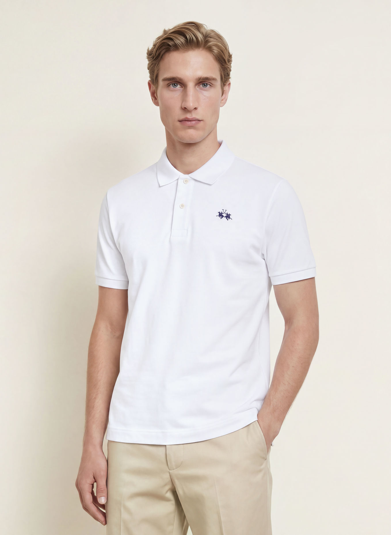 LA MARTINA Piqué polo shirt: WHITE