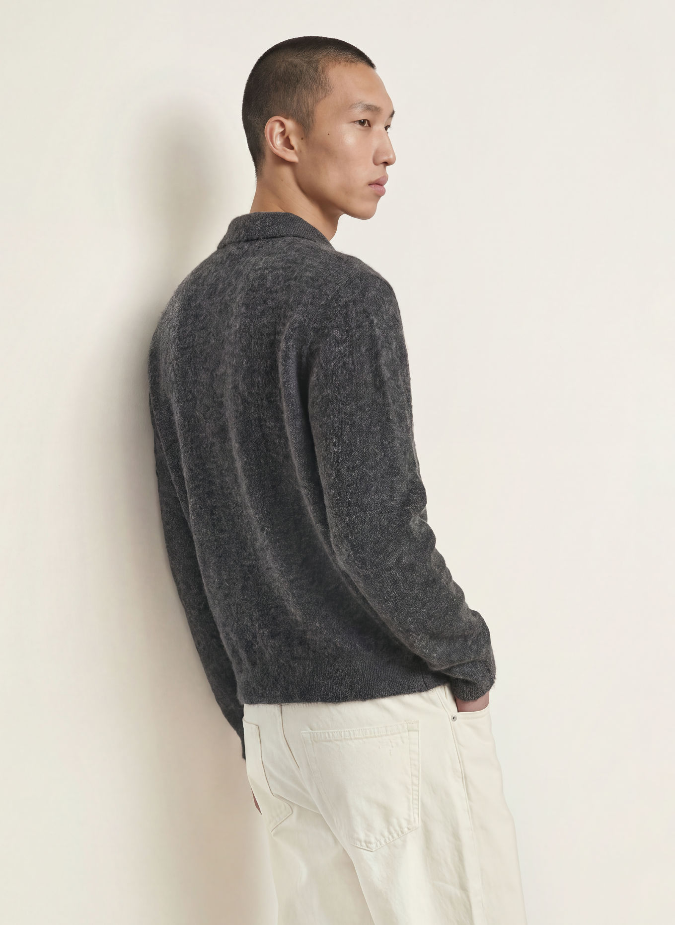 OUR LEGACY Vest met alpaca: DONKERGRIJS