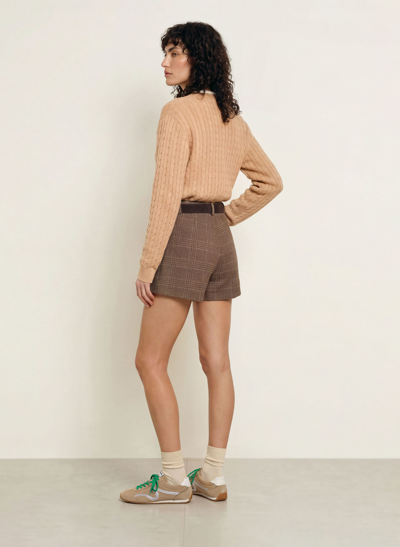 SANDRO Pullover: CAMEL / WEISS