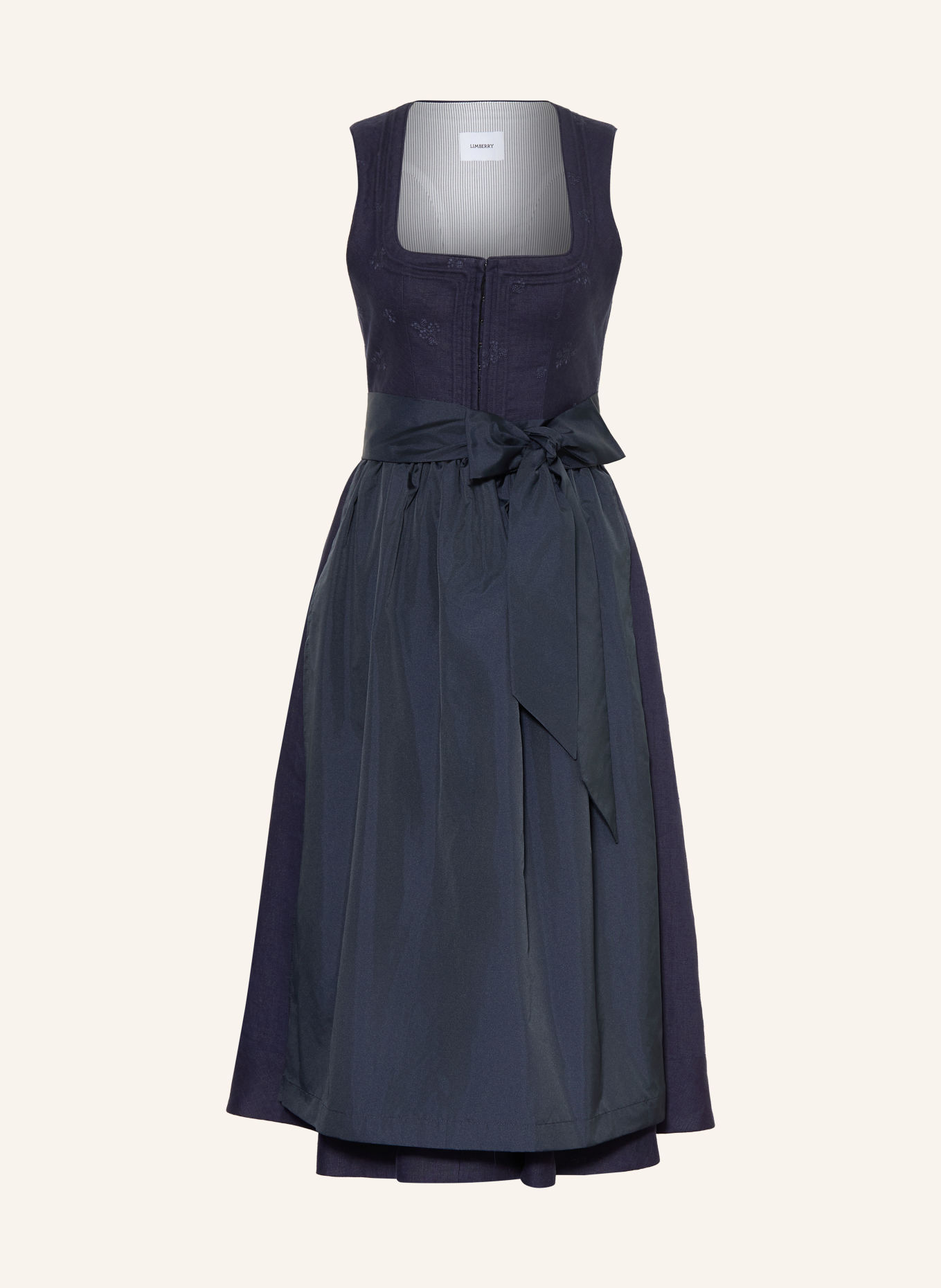 LIMBERRY Linnen dirndl FELICITAS: DONKERBLAUW