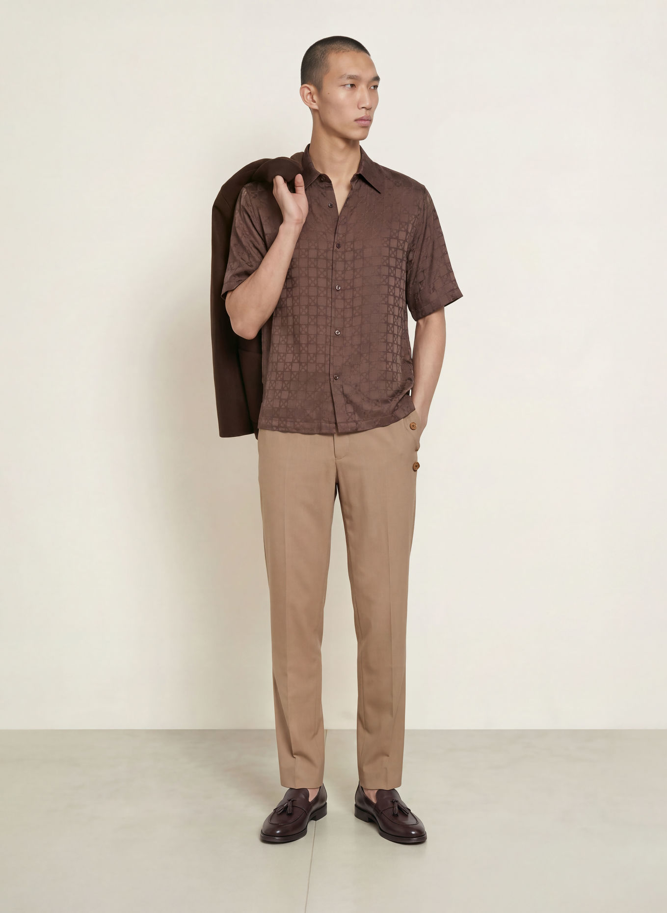 SANDRO Spodnie w stylu dresowym, o kroju slim fit: CAMELOWY