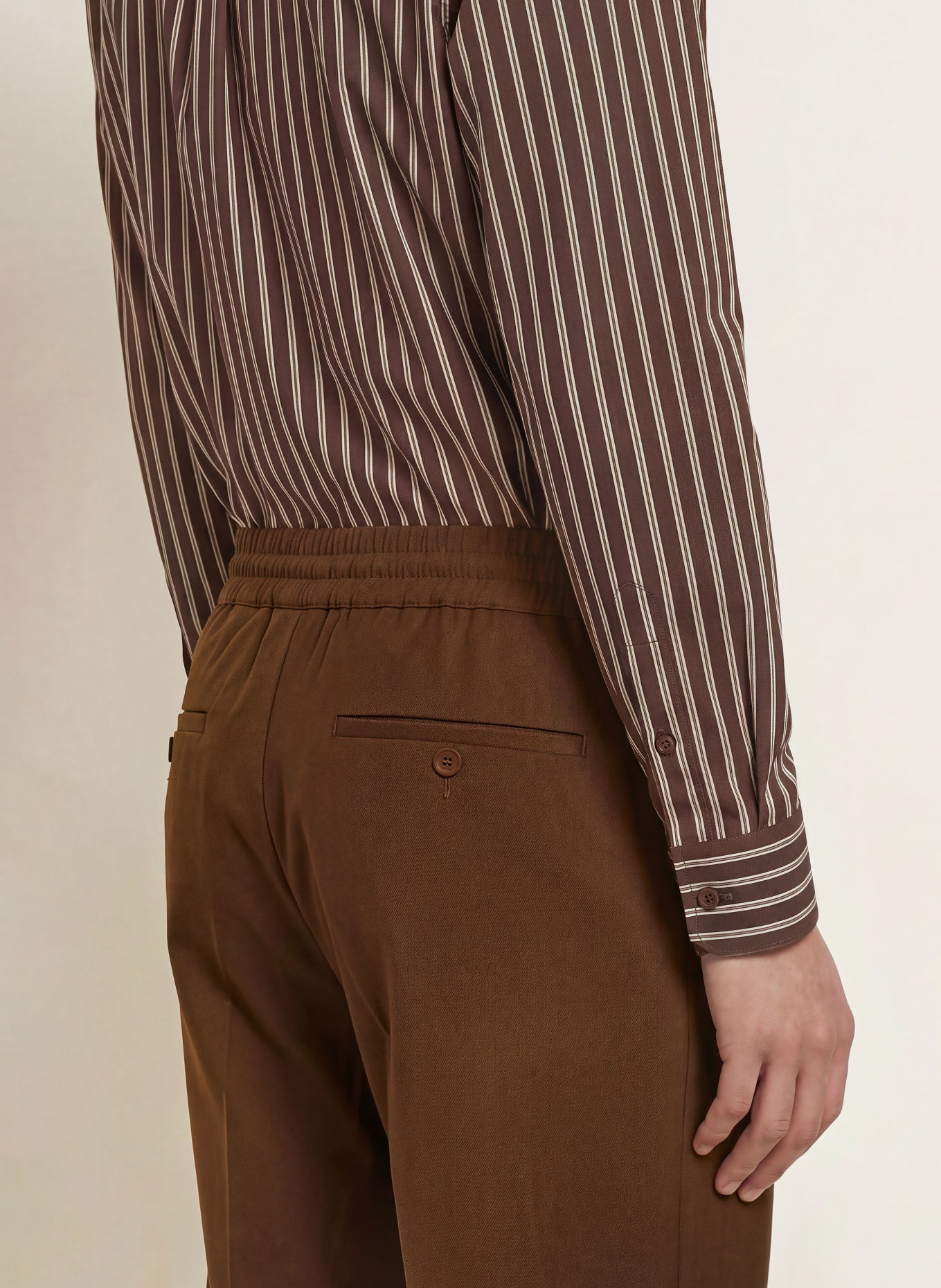 SANDRO Hose im Jogging-Stil Slim Fit: DUNKELBRAUN