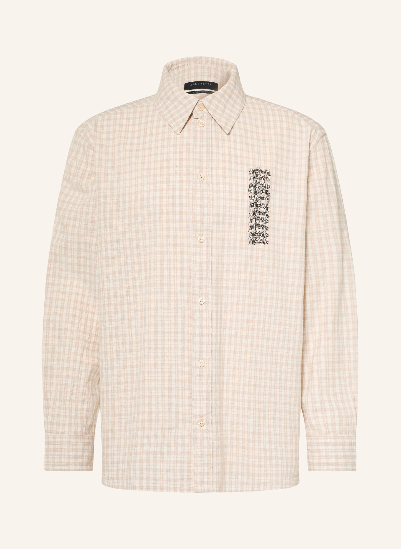ALLSAINTS Overshirt REPEATER: BEIGE / CRÈME