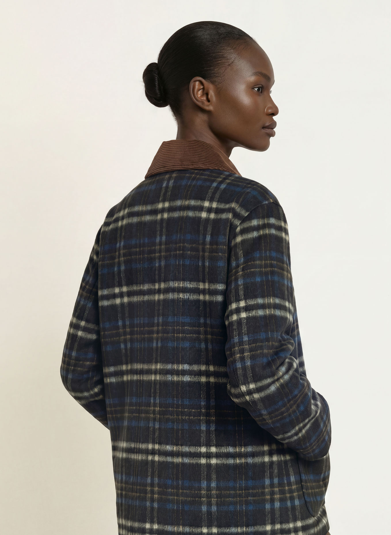 CLAUDIE PIERLOT Overjacket im Materialmix: SCHWARZ / HELLGRAU / BLAU