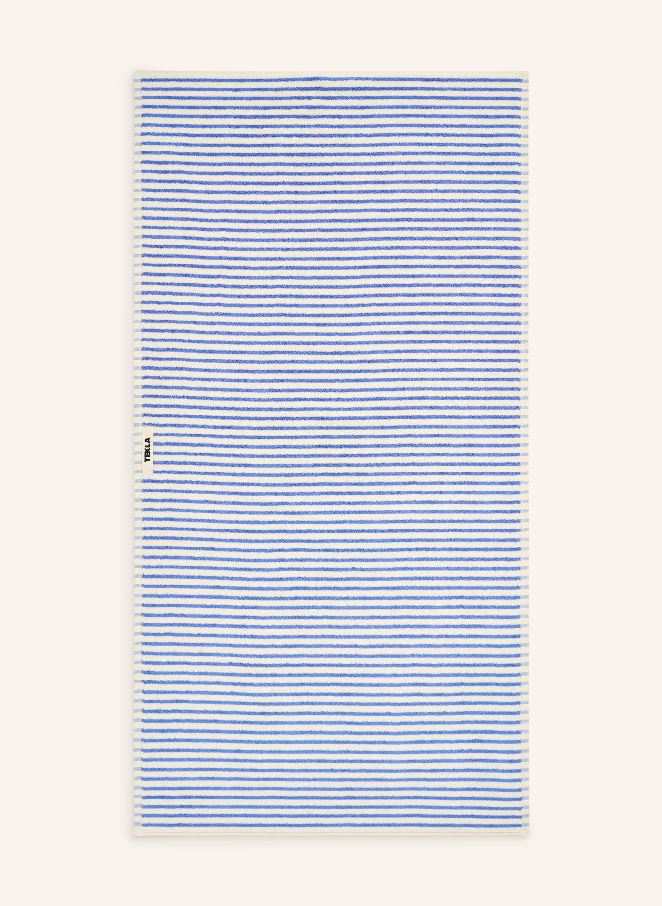 TEKLA Hand towel: LIGHT BLUE / WHITE
