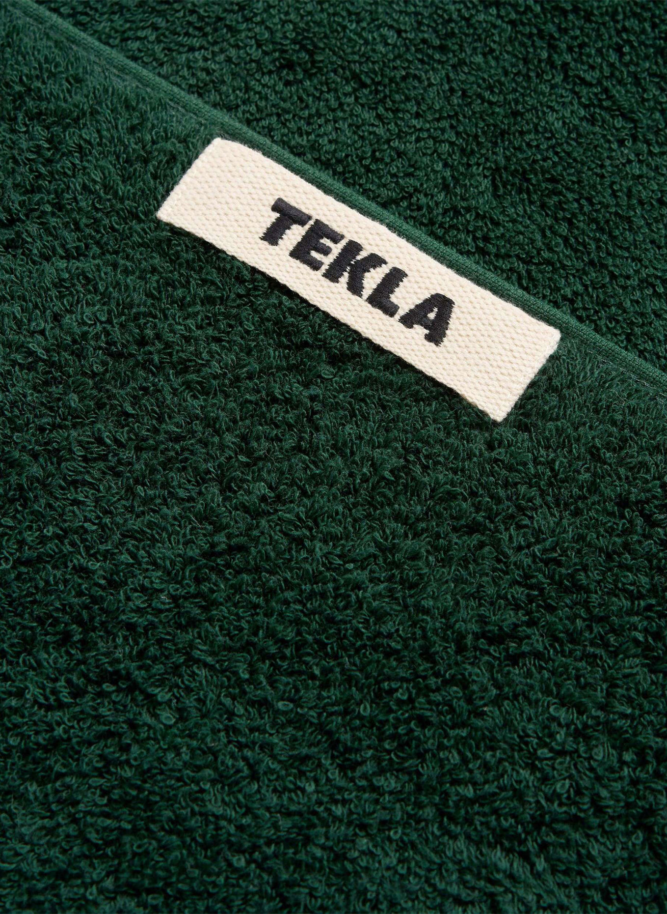 TEKLA Hand towel: DARK GREEN