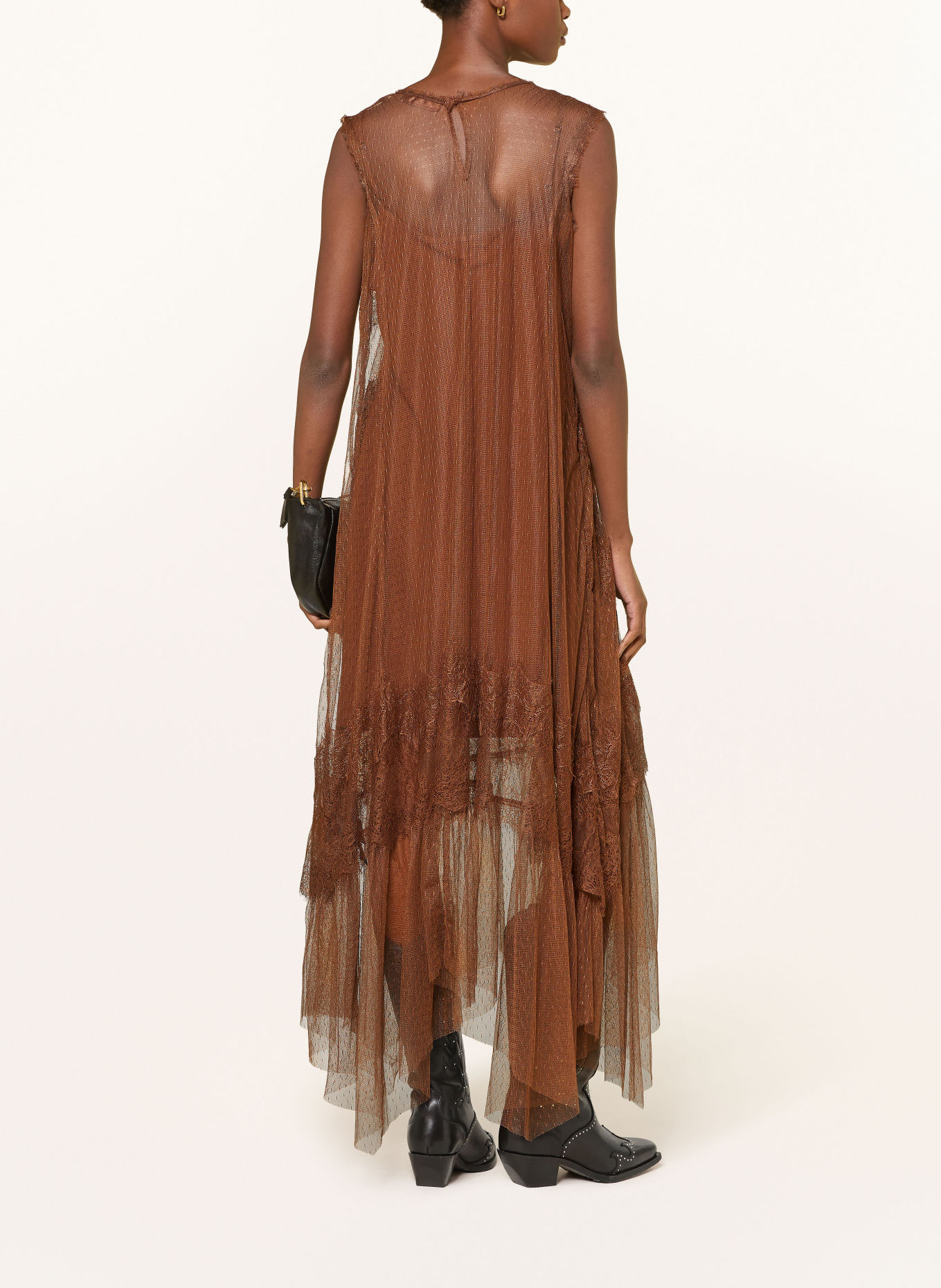 ALLSAINTS Kleid CLARA mit Spitze: BRAUN