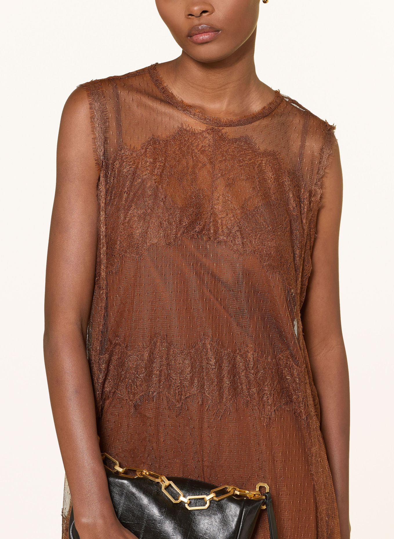 ALLSAINTS Kleid CLARA mit Spitze: BRAUN