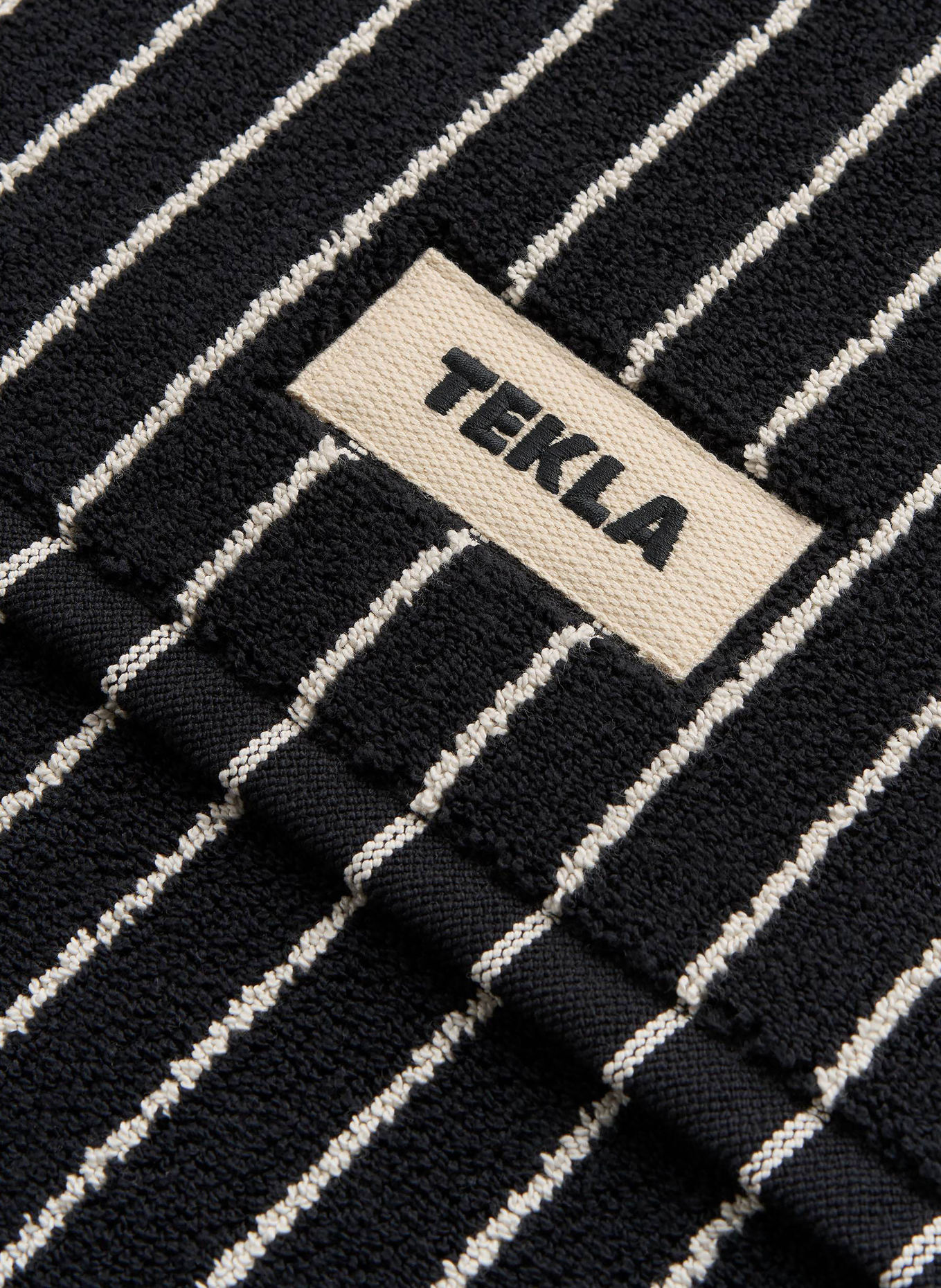 TEKLA Badematte: SCHWARZ / WEISS