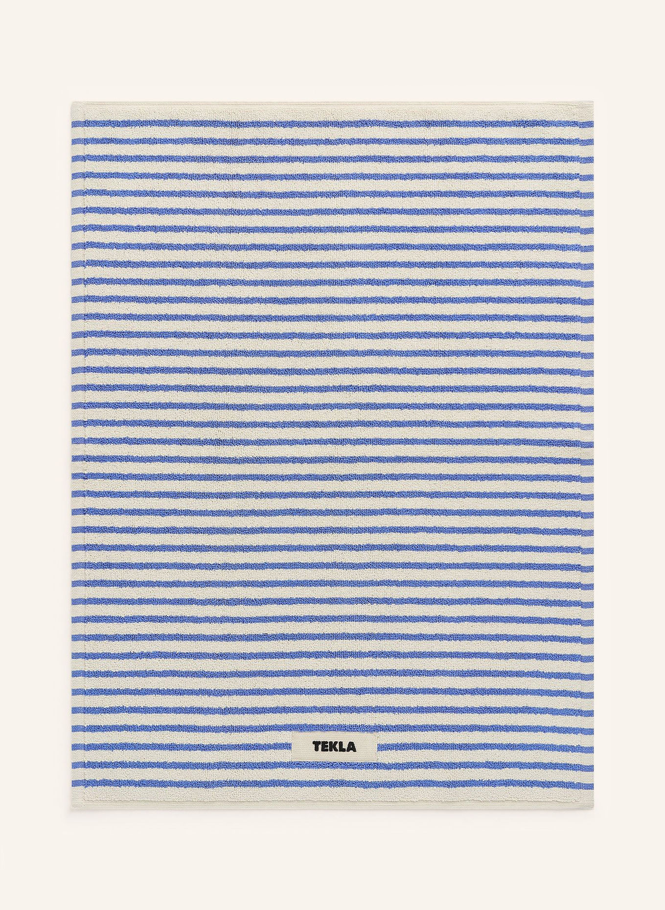 TEKLA Badematte: HELLBLAU / WEISS