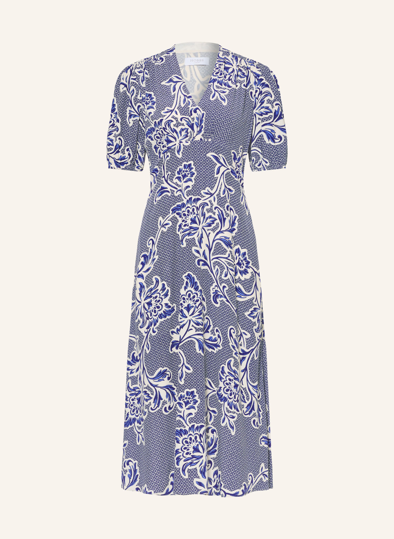 HOBBS Kleid SIDONIE: BLAU / CREME