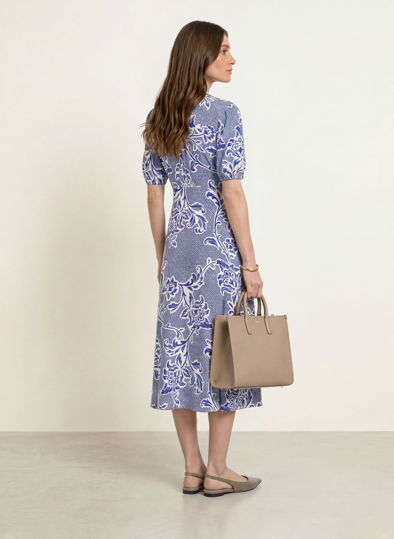 HOBBS Kleid SIDONIE: BLAU / CREME