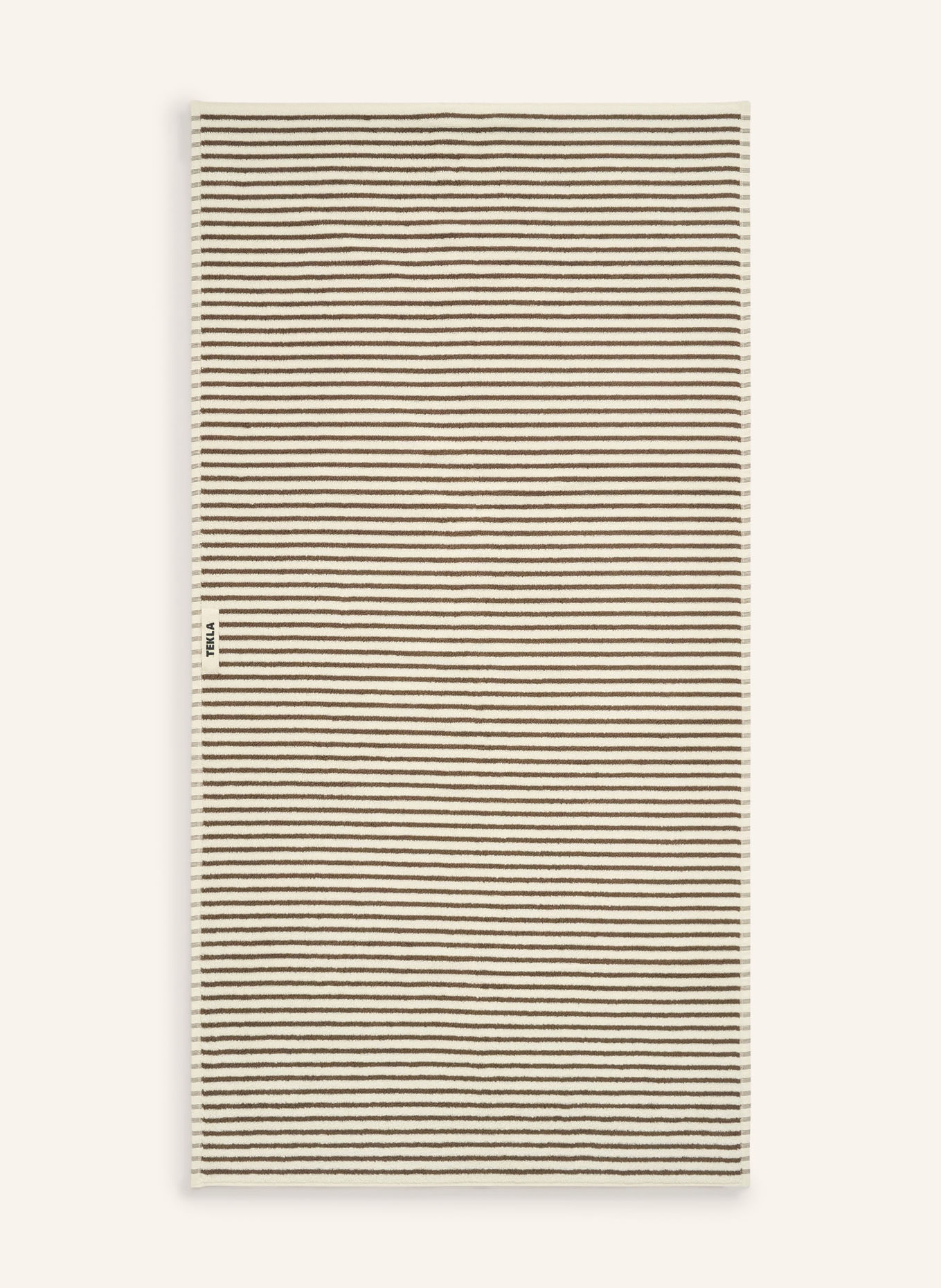 TEKLA Hand towel: BROWN / WHITE