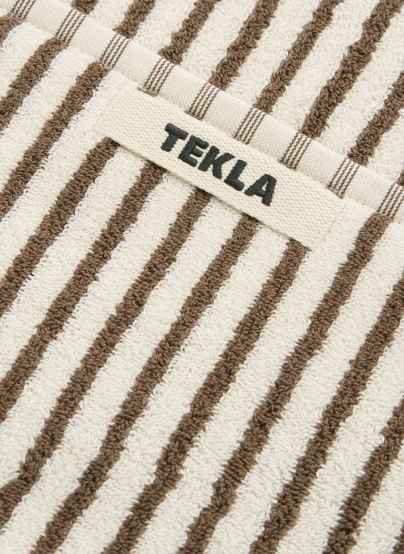 TEKLA Hand towel: BROWN / WHITE