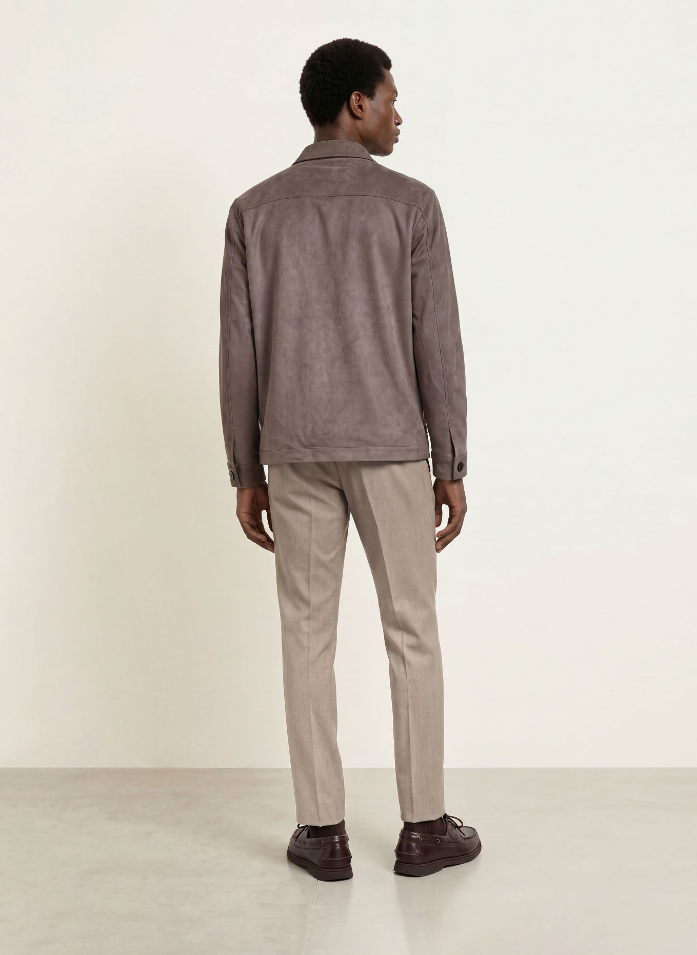 ROY ROBSON Overjacket in leerlook: DONKERGRIJS