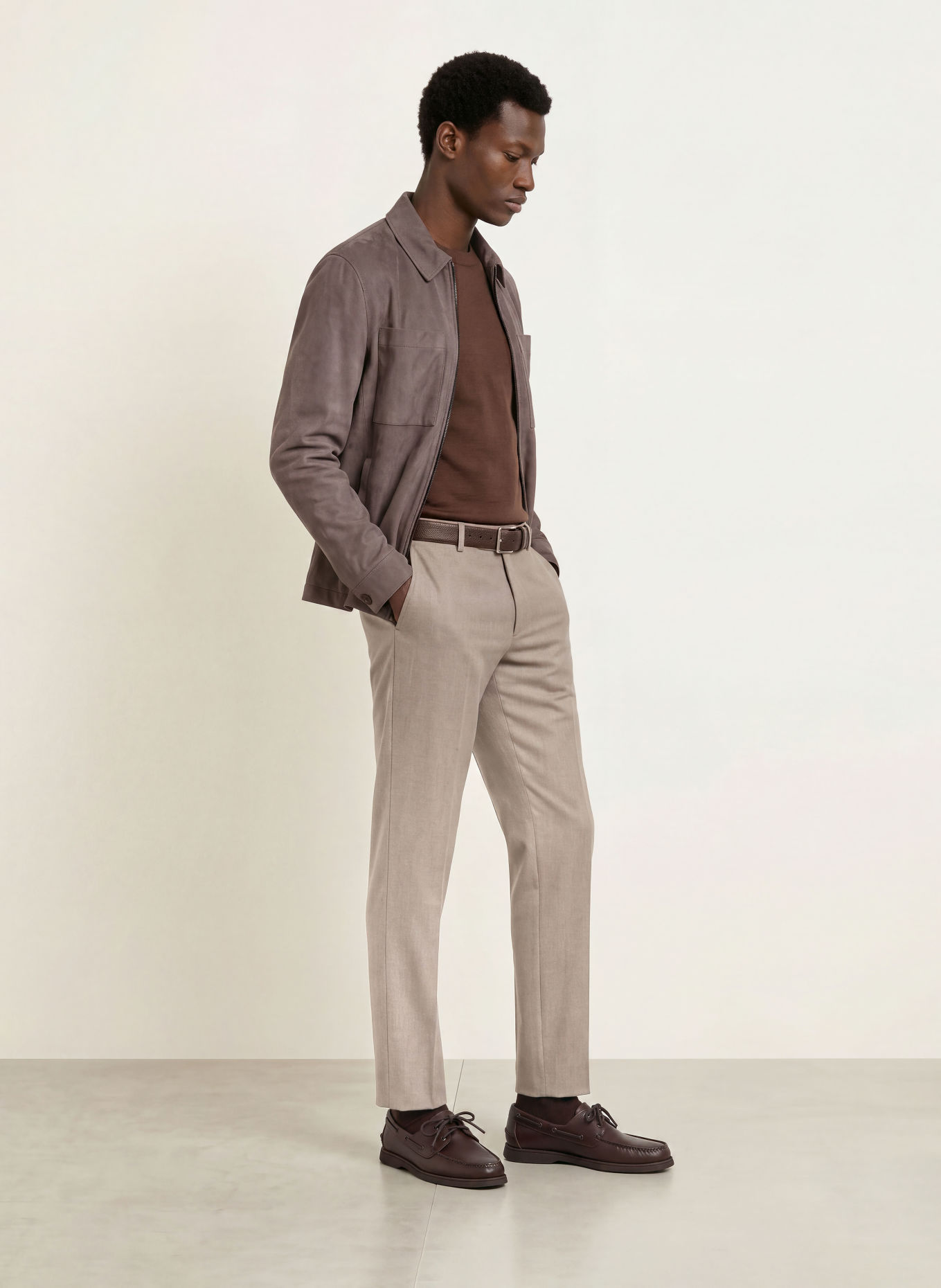 ROY ROBSON Overjacket in leerlook: DONKERGRIJS