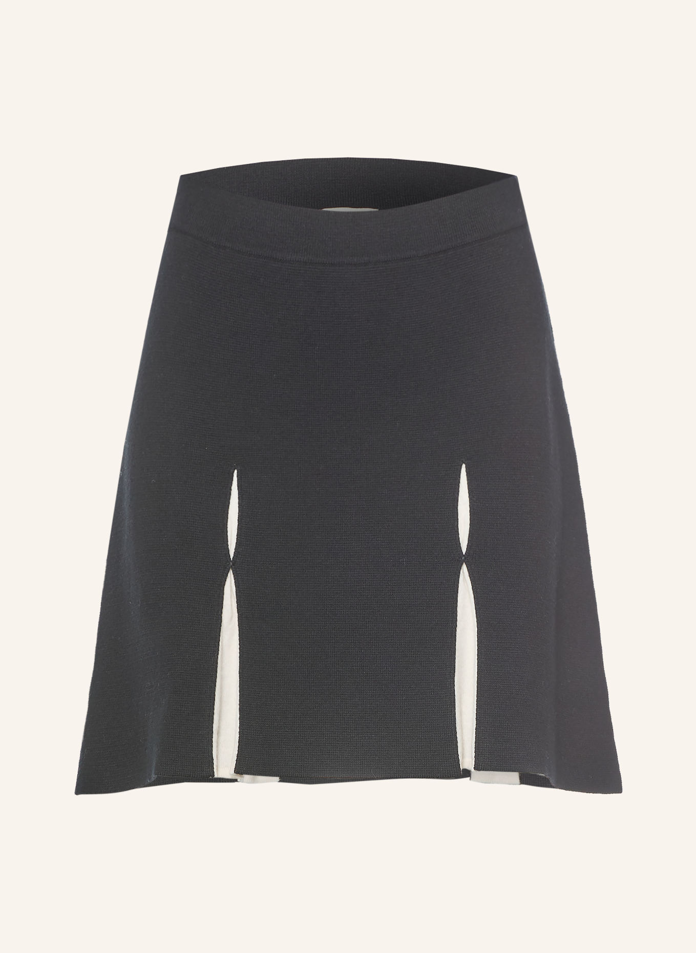 CLAUDIE PIERLOT Strickrock: SCHWARZ / WEISS