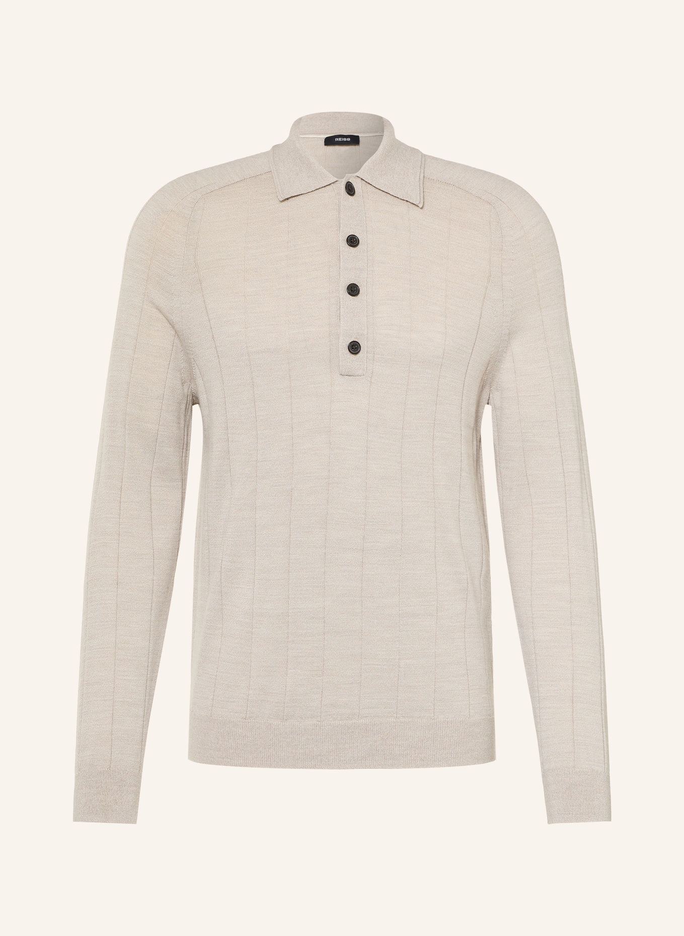 REISS Koszulka polo z dzianiny GREYSON: JASNOBRĄZOWY