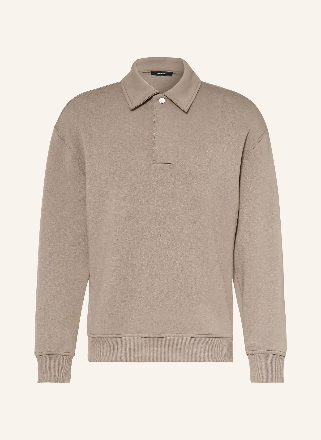 REISS Sweat-Poloshirt BROOKS: TAUPE