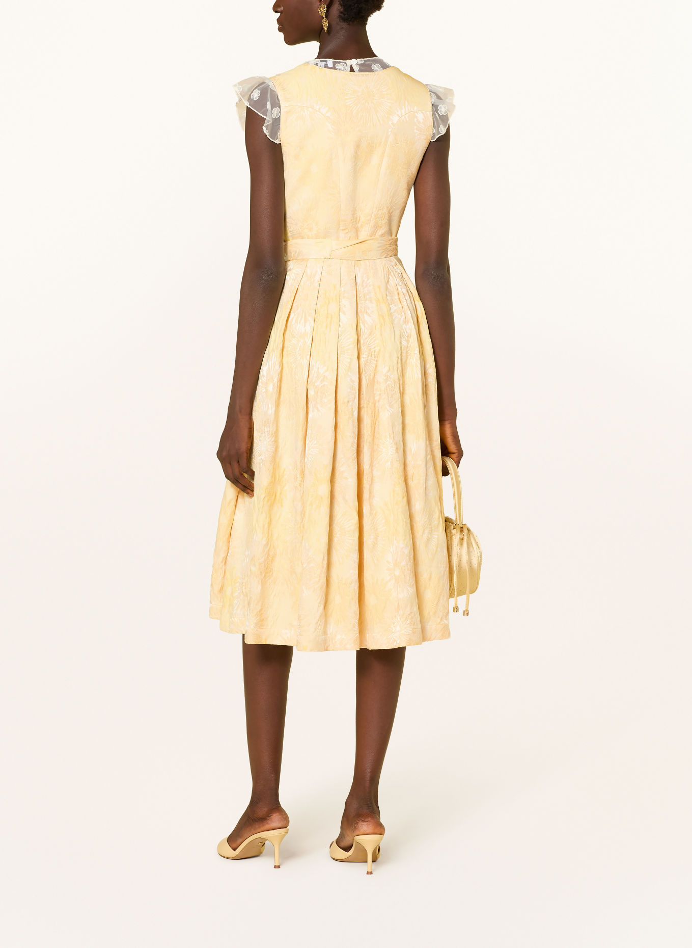 LIMBERRY Dirndl DAHLIA: GELB / HELLBRAUN / HELLGELB