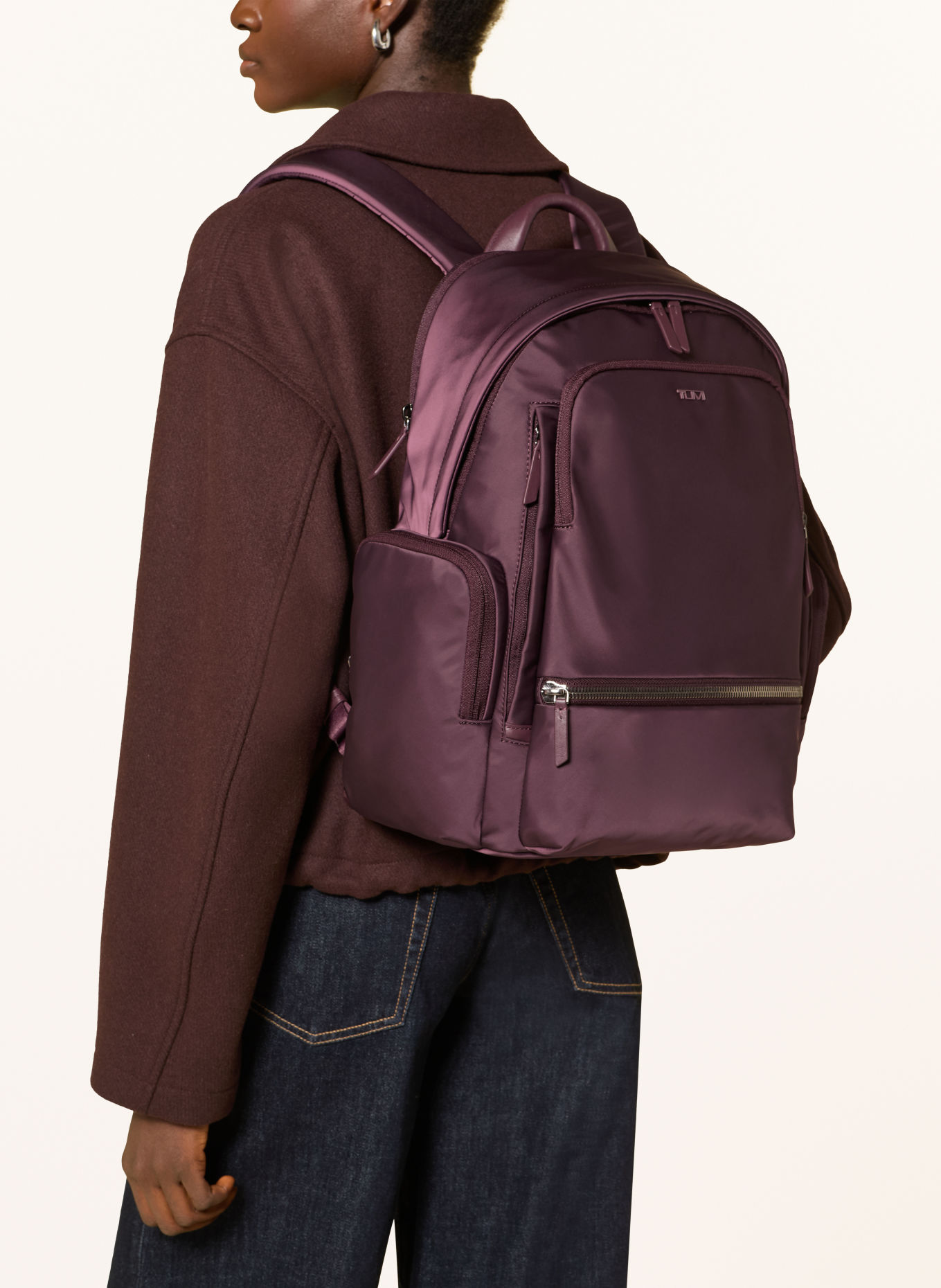 TUMI VOYAGEUR CELINA Backpack with laptop compartment: DARK RED / SILVER