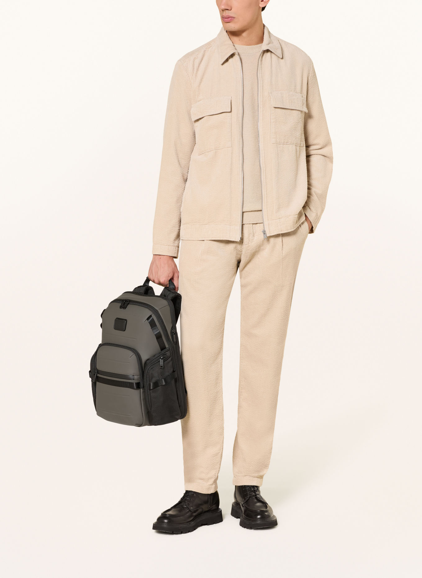 TUMI Sac à dos ALPHA BRAVO NAVIGATION avec compartiment pour ordinateur portable: TAUPE / NOIR