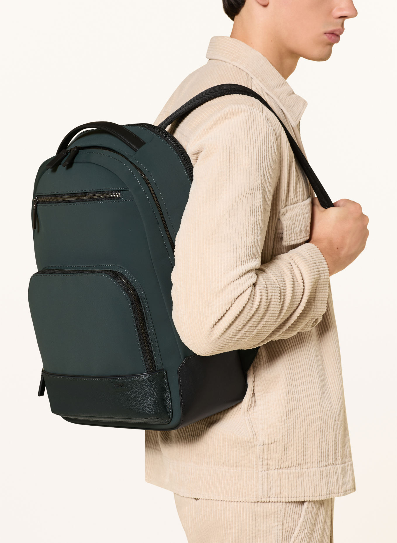 TUMI Sac à dos HARRISON WARREN avec compartiment pour ordinateur portable: GROEN / NOIR
