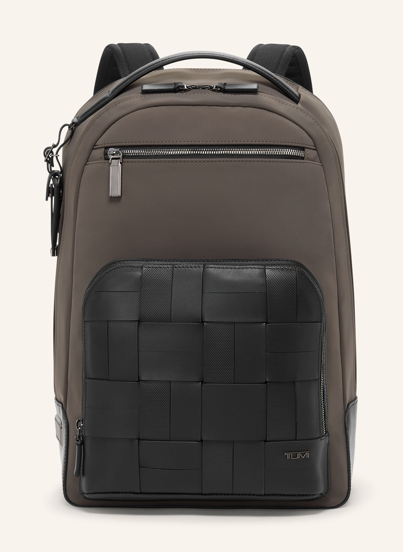 TUMI HARRISON WARREN Backpack with laptop compartment: TAUPE / BLACK