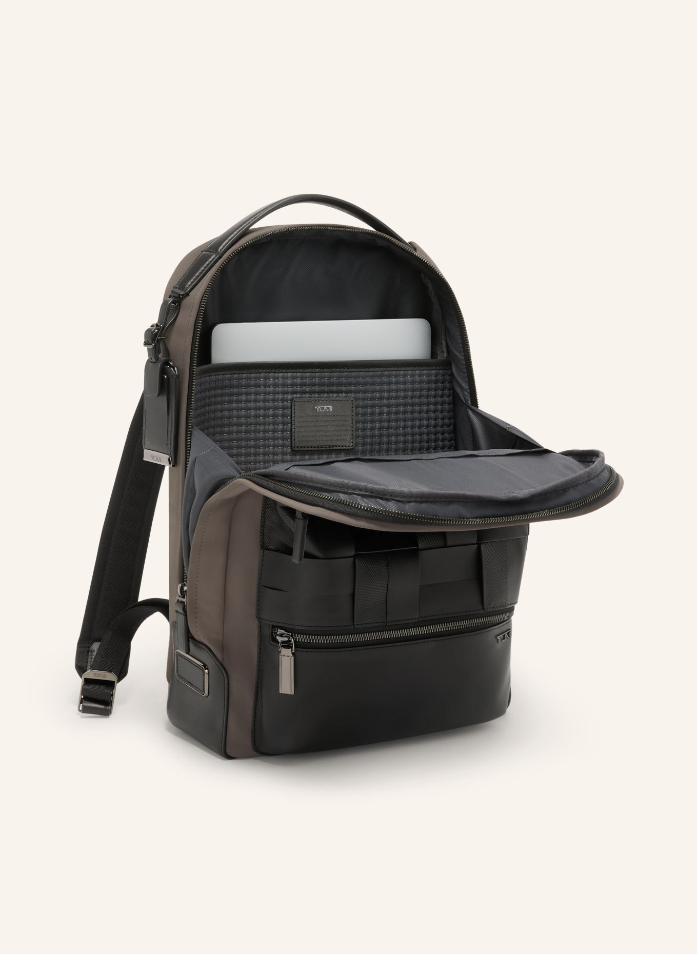 TUMI HARRISON BRADNER Backpack with laptop compartment: TAUPE / BLACK