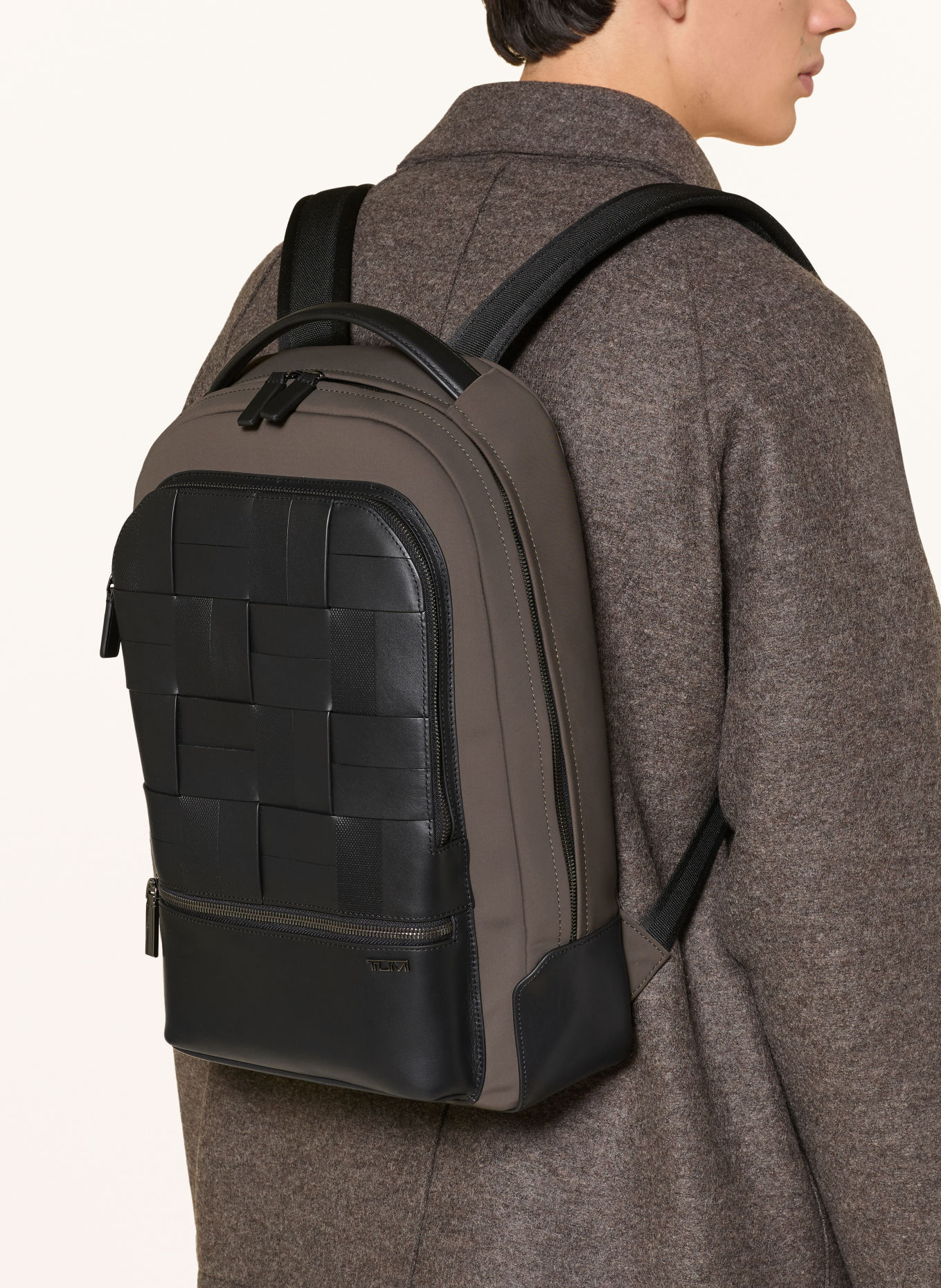 TUMI HARRISON BRADNER Backpack with laptop compartment: TAUPE / BLACK