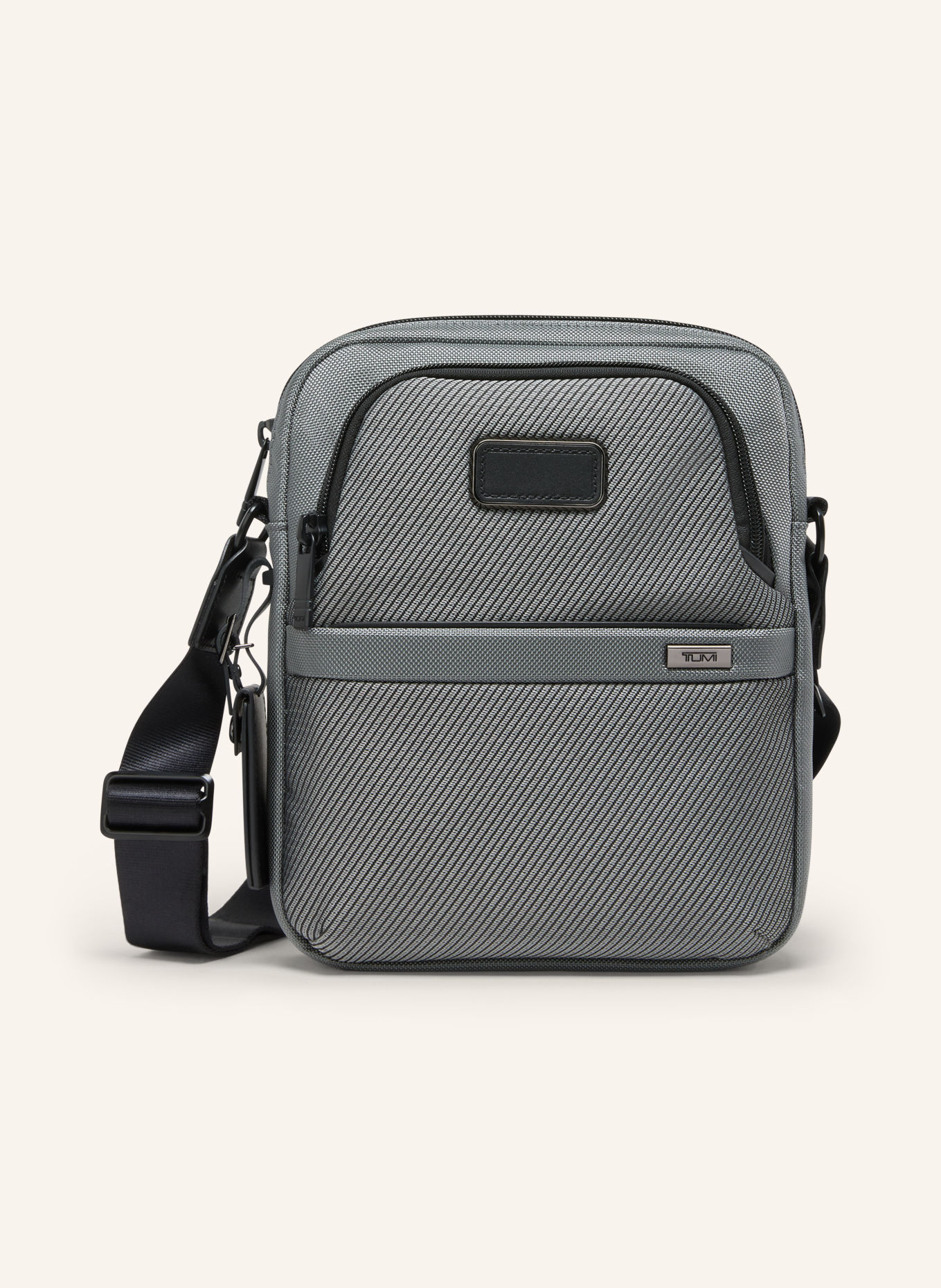 TUMI ALPHA schoudertas MEDIUM: GRIJS / ZWART
