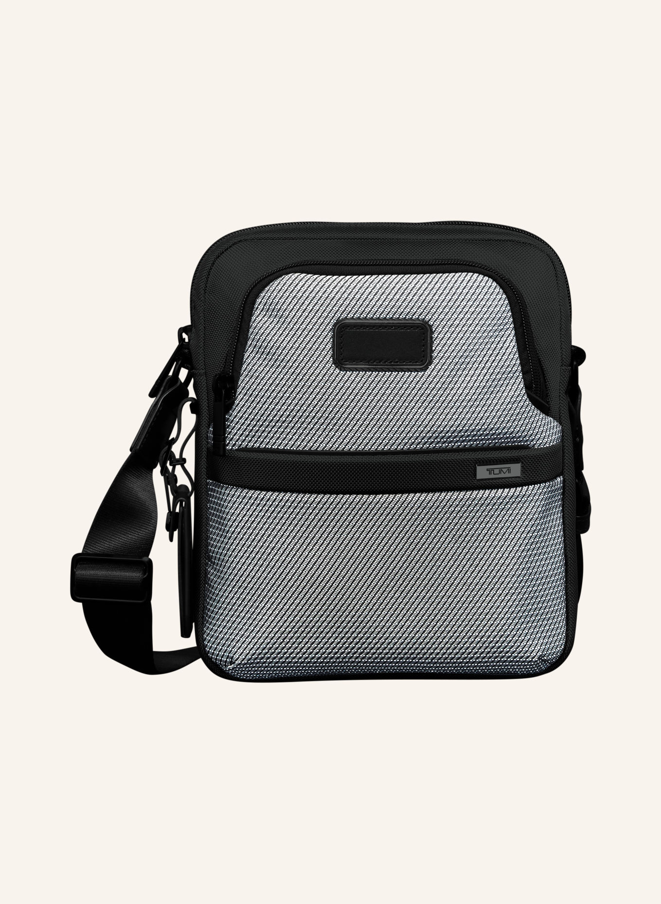 TUMI ALPHA schoudertas MEDIUM: GRIJS / ZWART