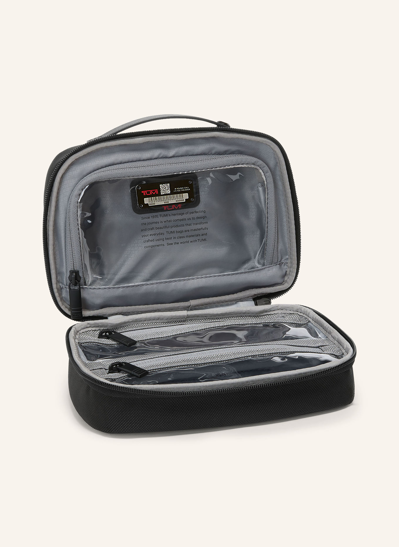 TUMI ALPHA toilettas SPLIT: ZWART