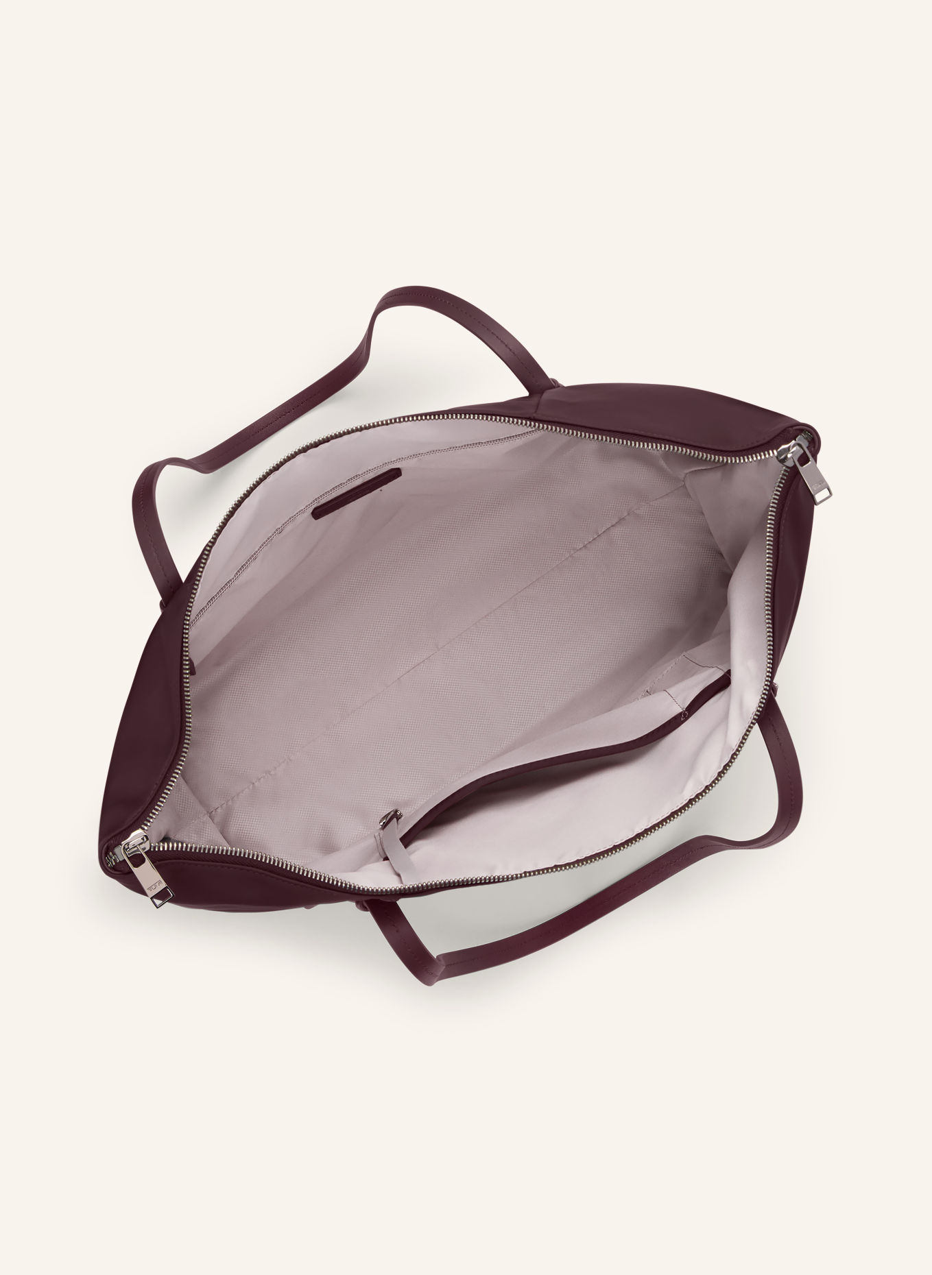 TUMI VOYAGEUR Shoppers Q: DARK RED / SILVER