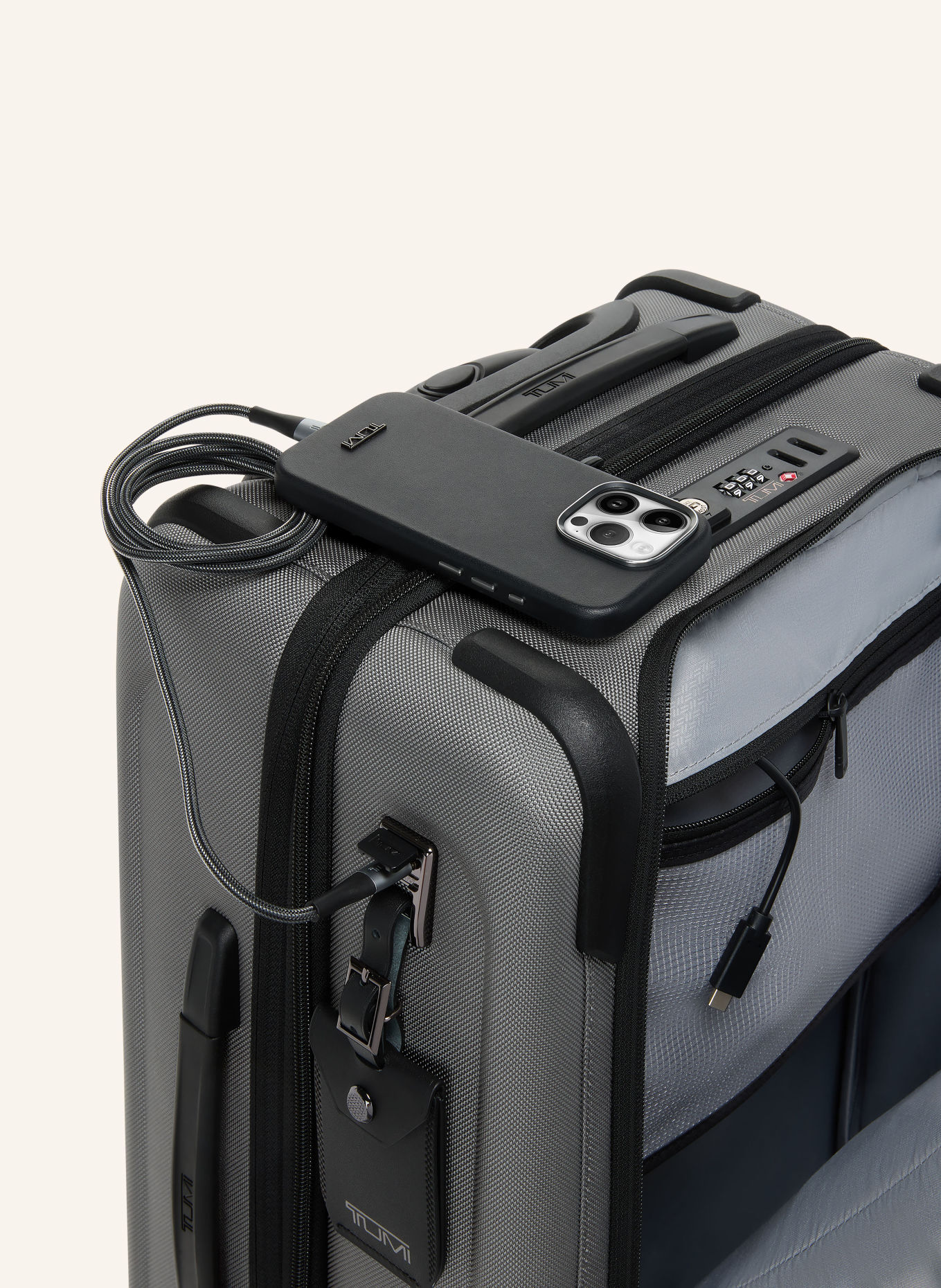 TUMI ALPHA Trolley DUAL ACCESS EXPANDABLE: GRAY / BLACK