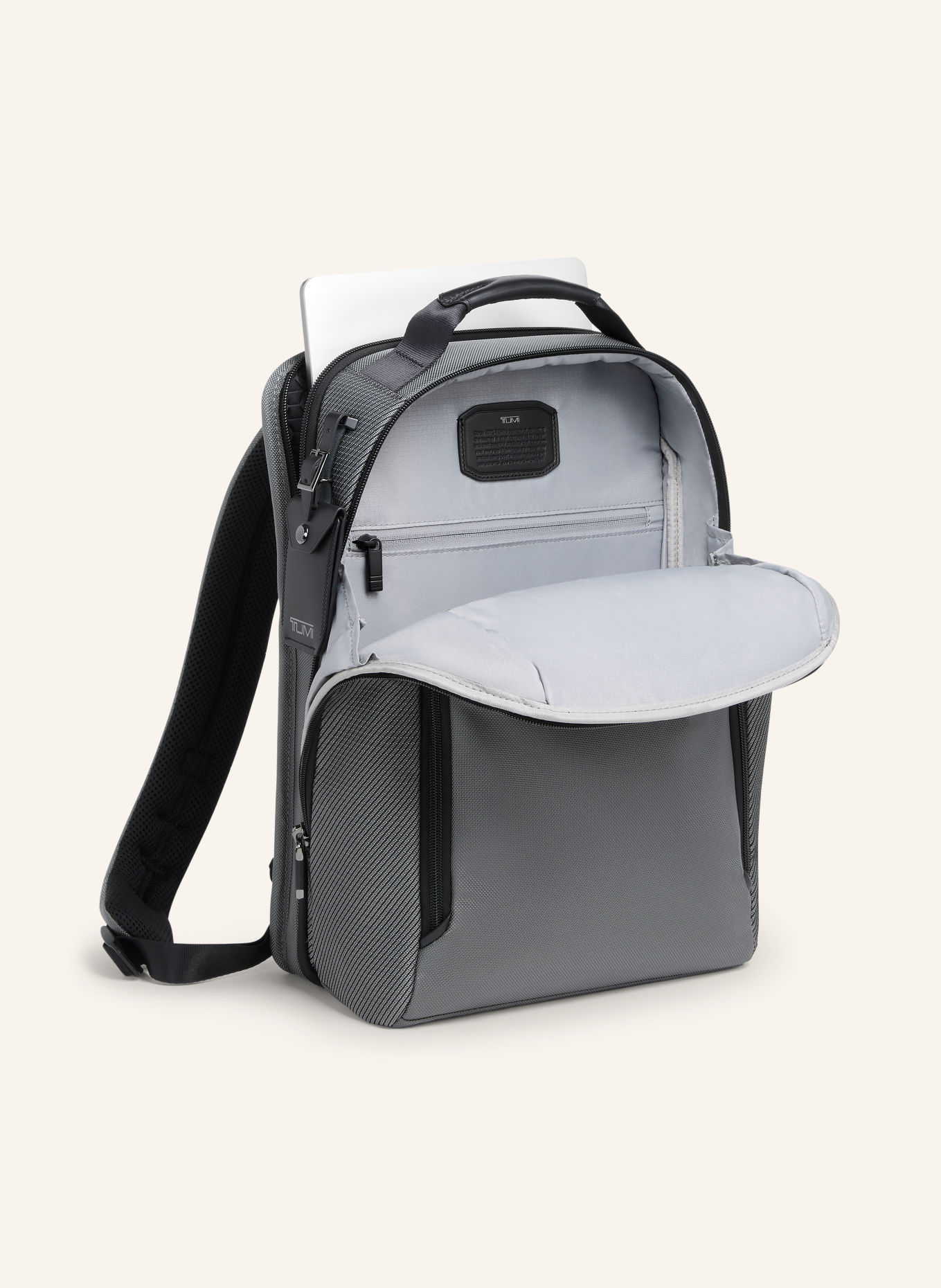 TUMI ALPHA Rucksack MEDIUM mit Laptop-Fach: GRAU / SCHWARZ