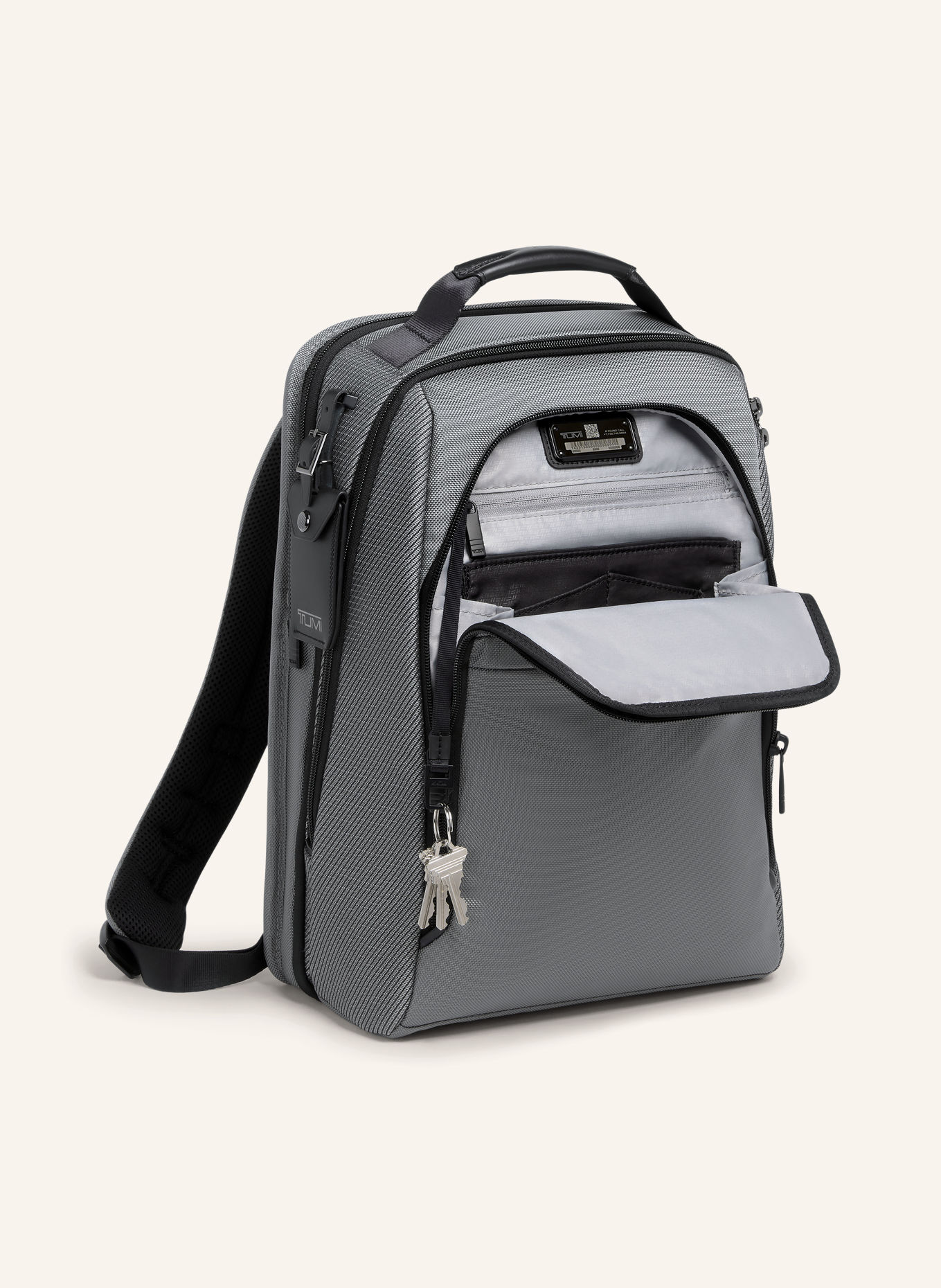 TUMI ALPHA Rucksack MEDIUM mit Laptop-Fach: GRAU / SCHWARZ