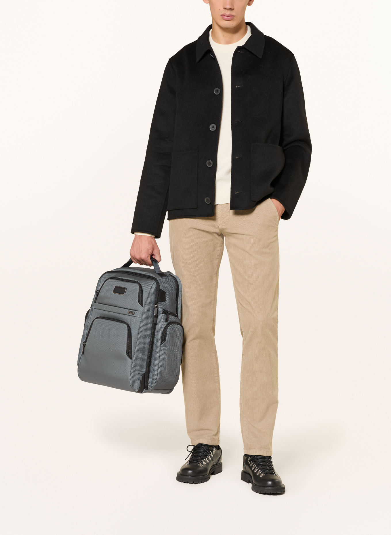 TUMI Sac à dos ALPHA avec compartiment pour ordinateur portable: GRIS / NOIR