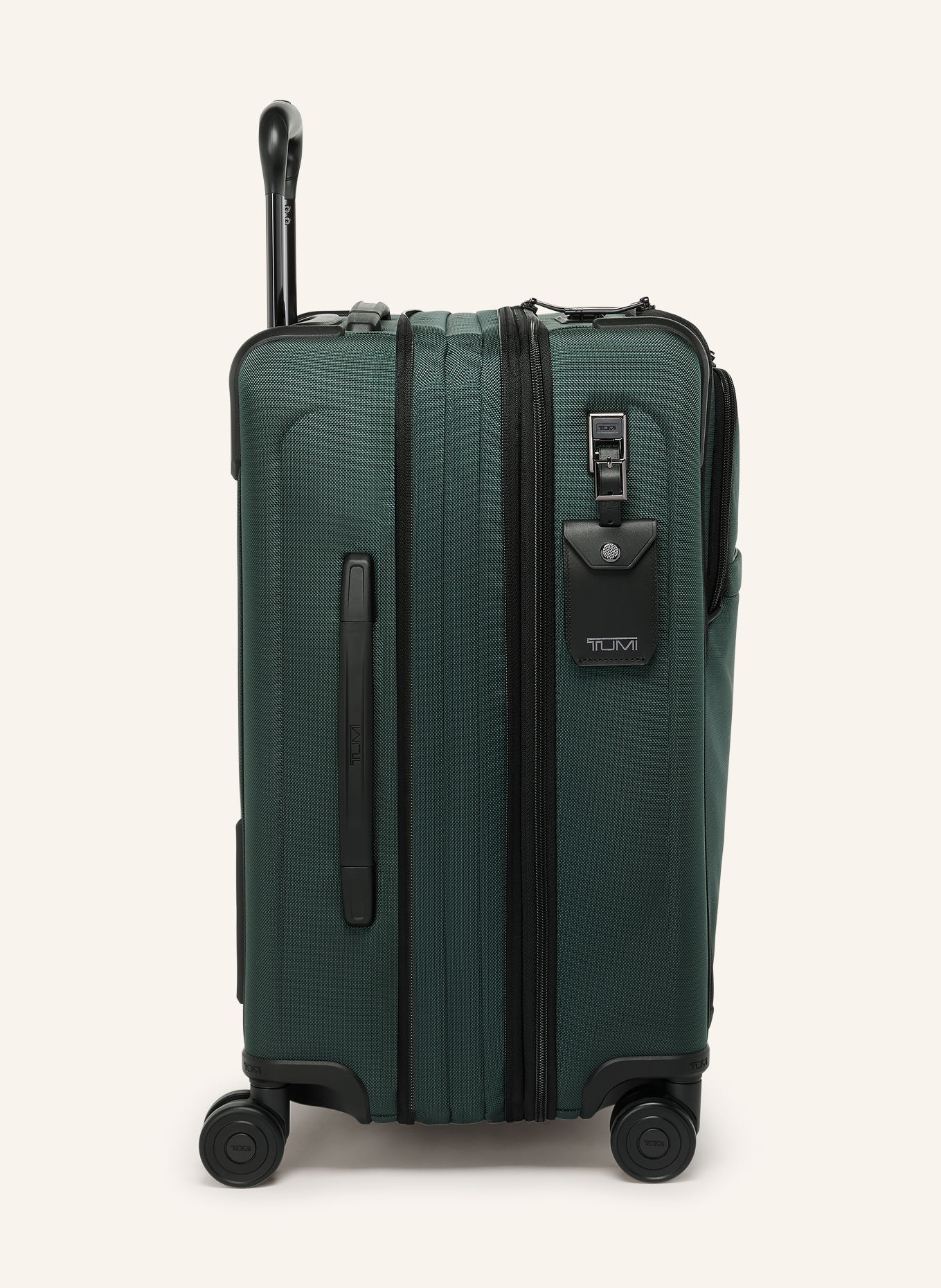 TUMI ALPHA Trolley LARGE DUAL ACCESS EXPANDABLE CABIN: DARK GREEN / BLACK