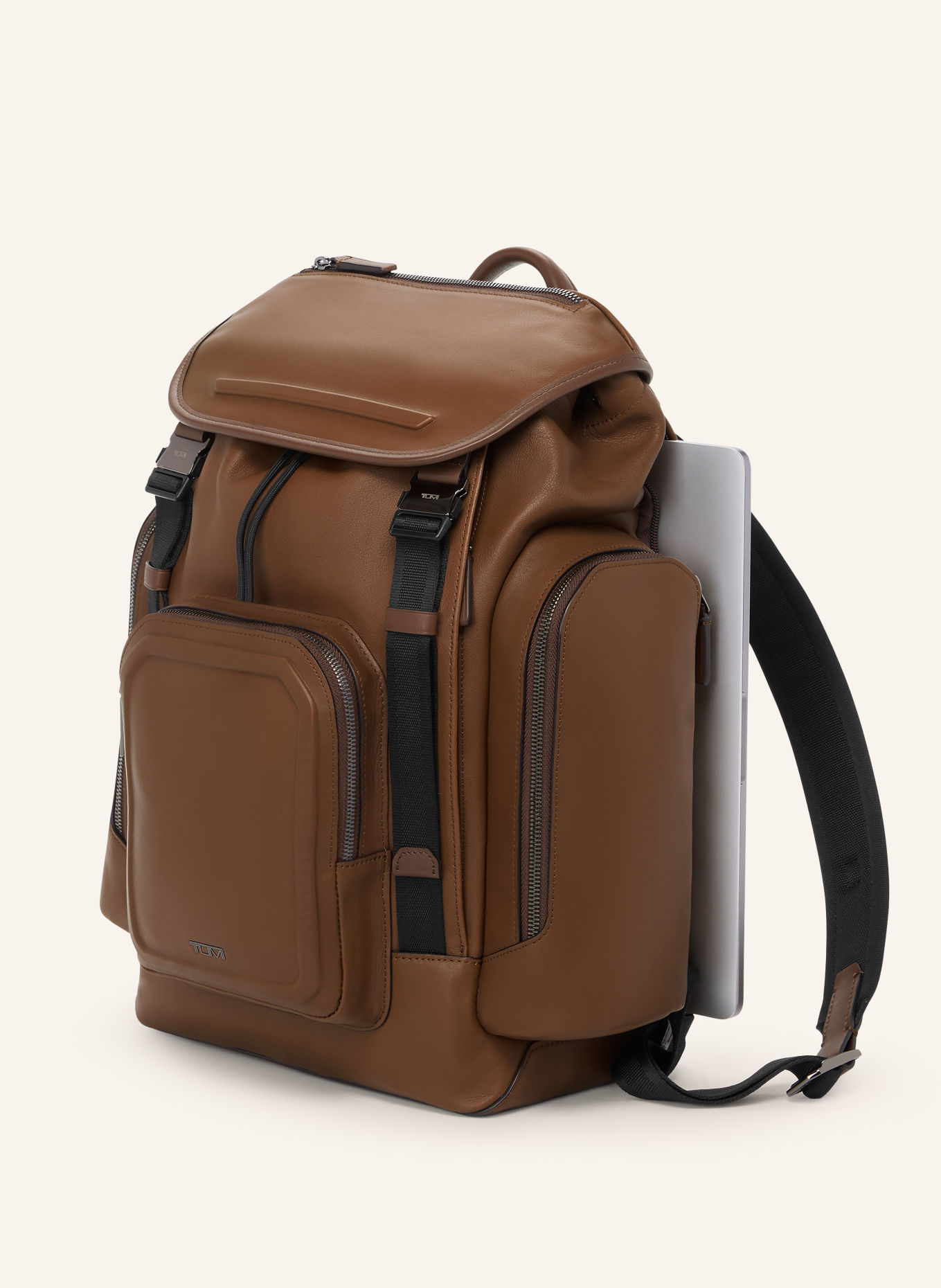 TUMI HARRISON GRIFFEN SMALL Backpack with laptop compartment: COGNAC