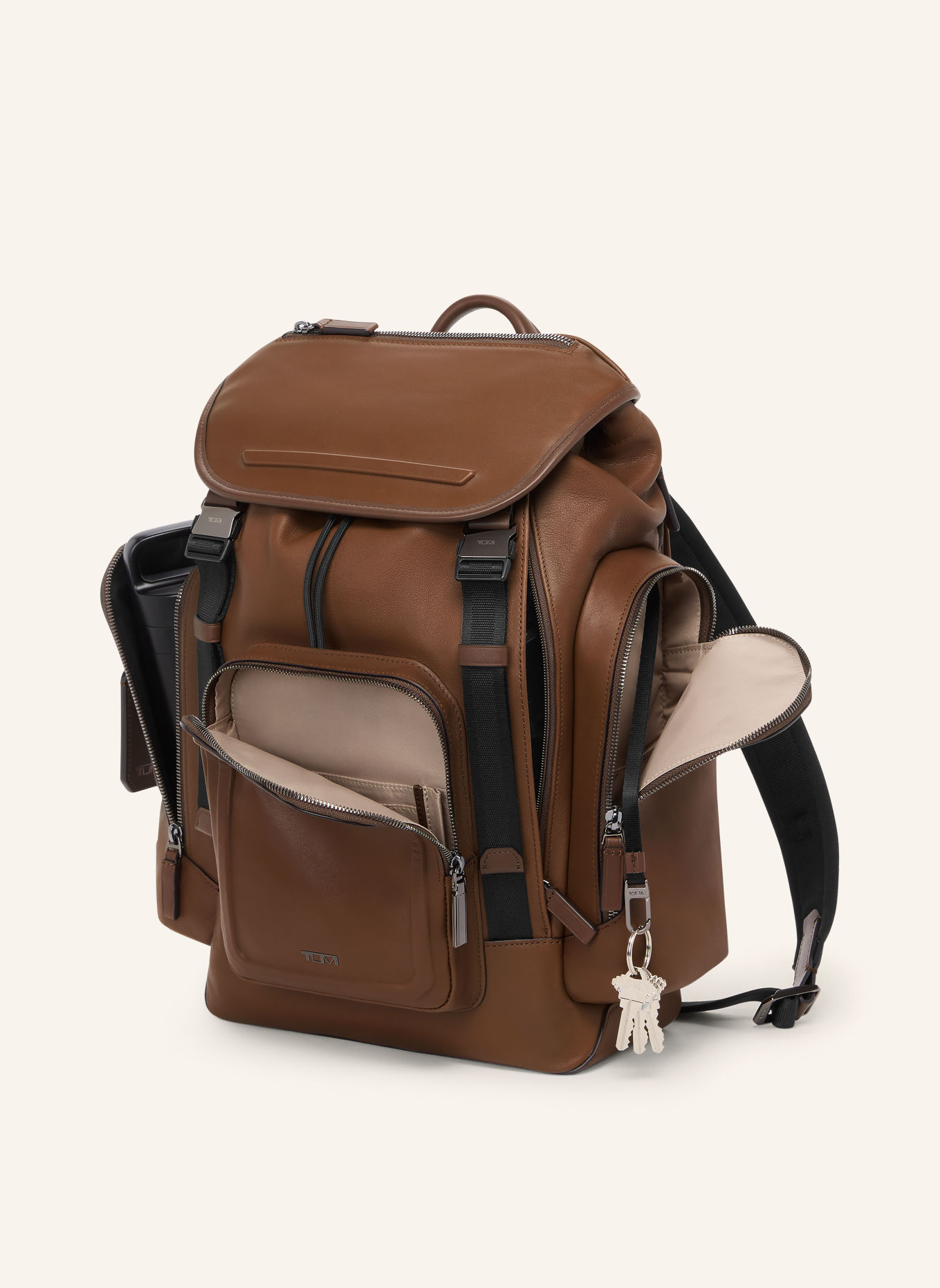 TUMI HARRISON GRIFFEN SMALL Backpack with laptop compartment: COGNAC