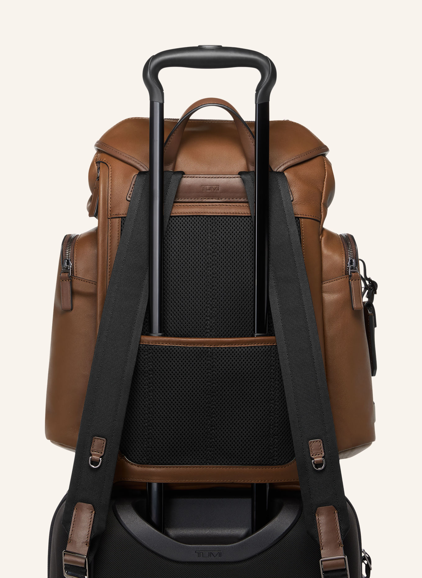 TUMI HARRISON GRIFFEN SMALL Backpack with laptop compartment: COGNAC