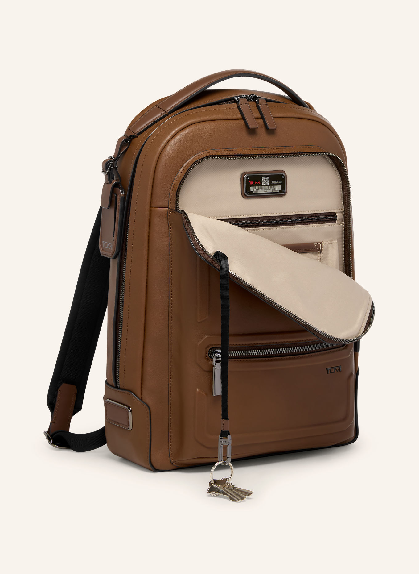 TUMI Sac à dos HARRISON BRADNER avec compartiment pour ordinateur portable: COGNAC